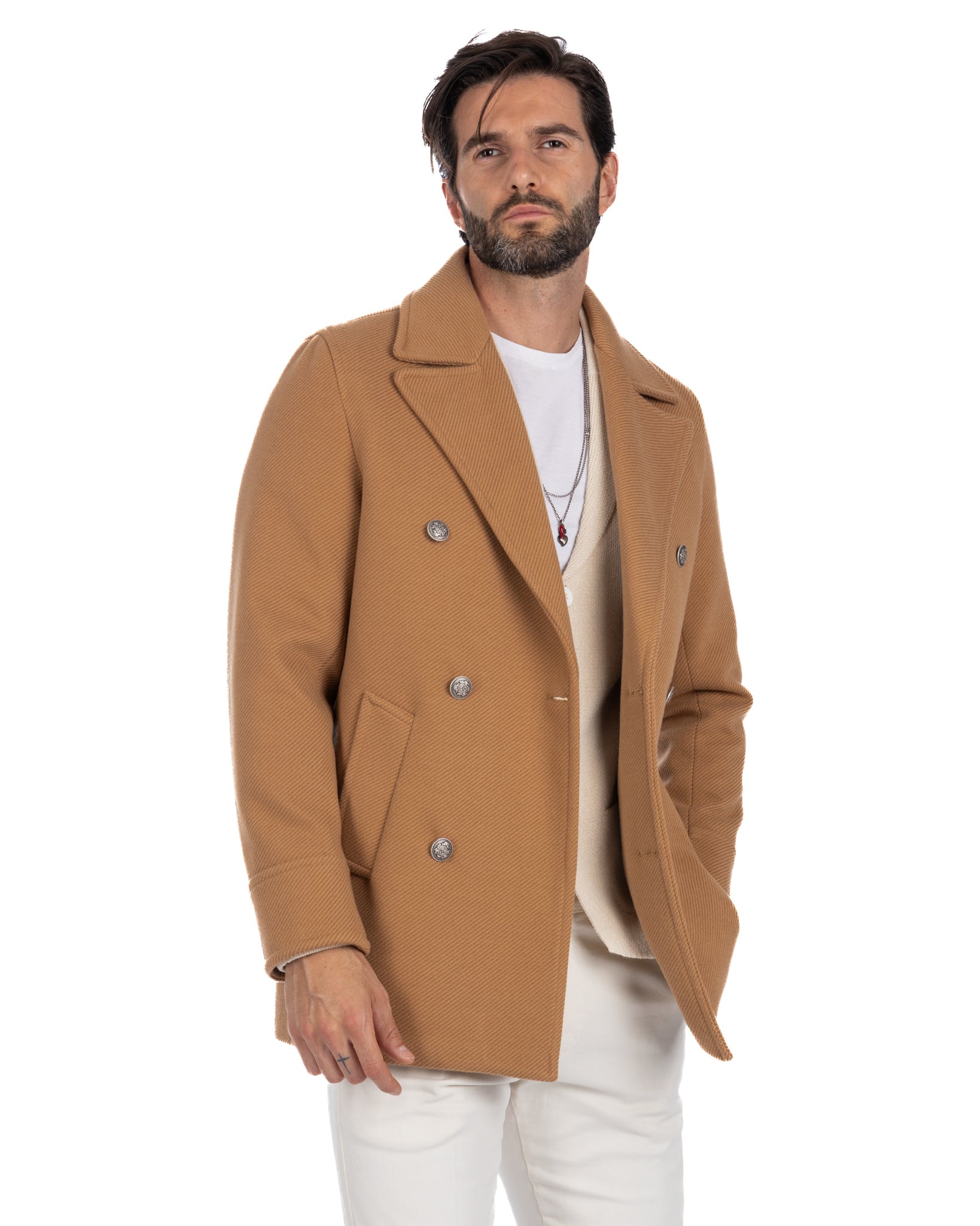 David - manteau 3/4 beige