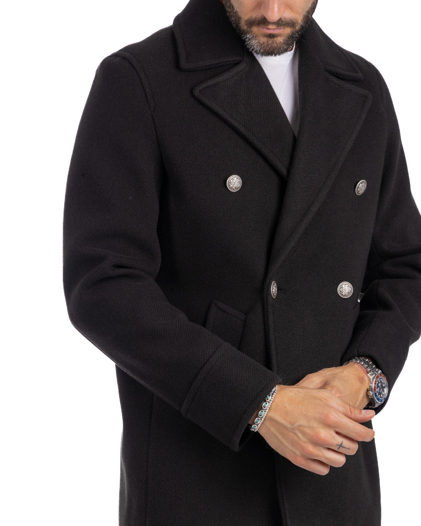 David - manteau 3/4 noir