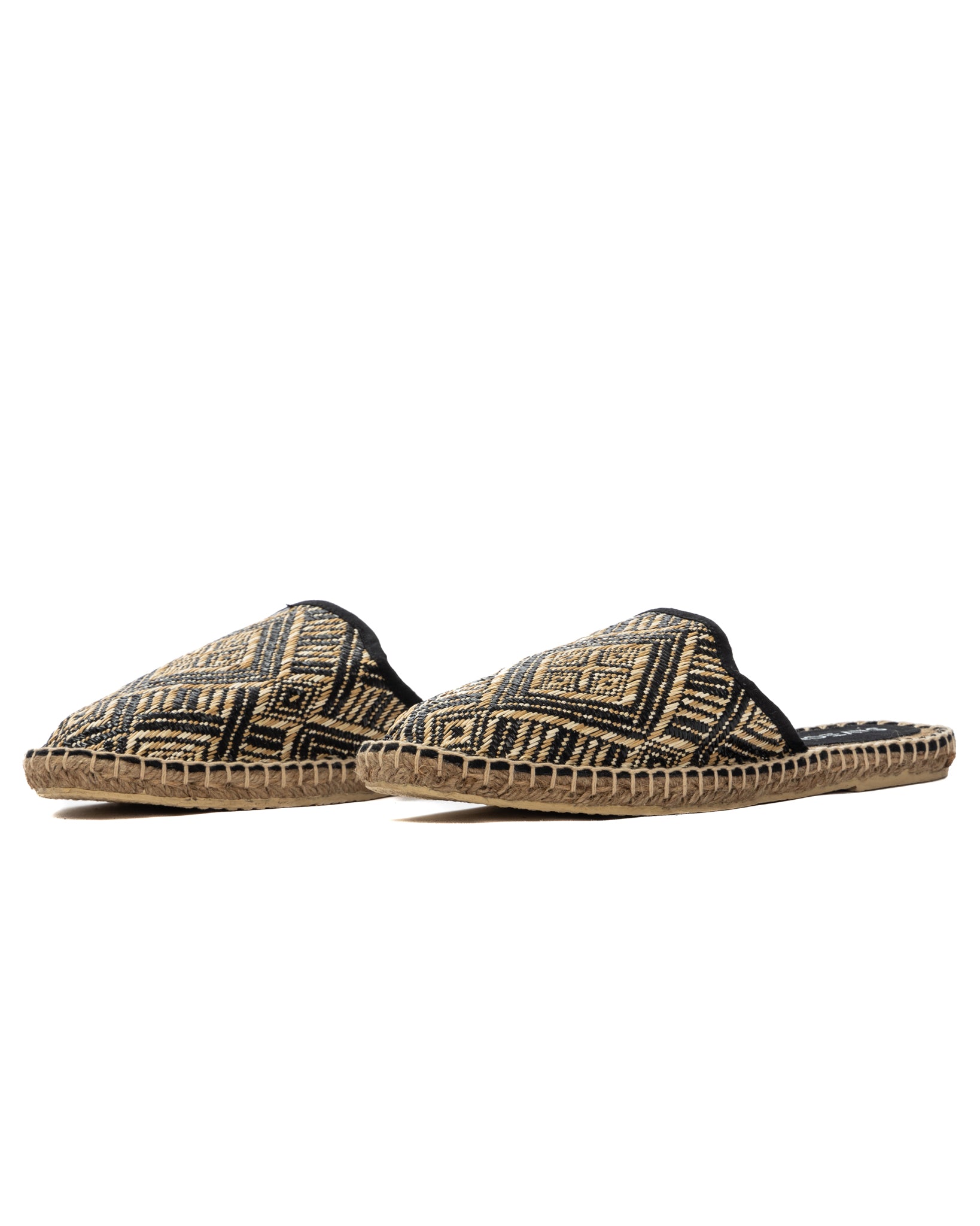 Portofino - mules espadrillas etnica nera