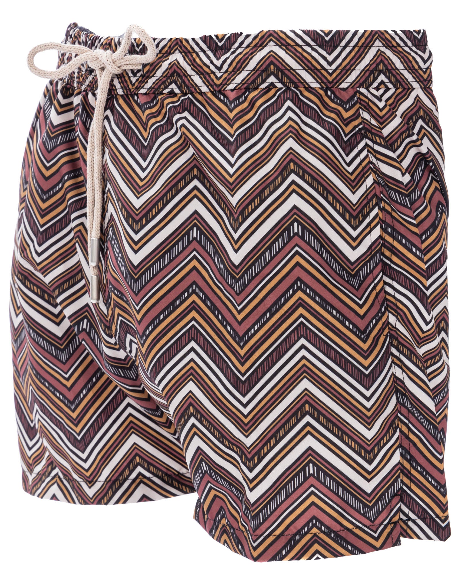 Scopello - dark brown striped patterned swimsuit