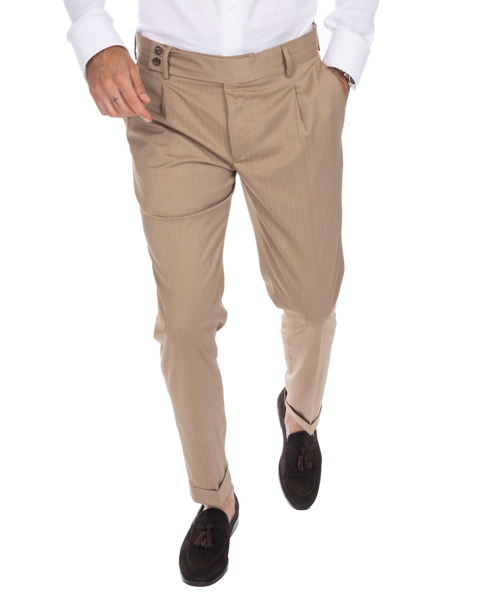 Colonia - pantalon taille haute solaro camel