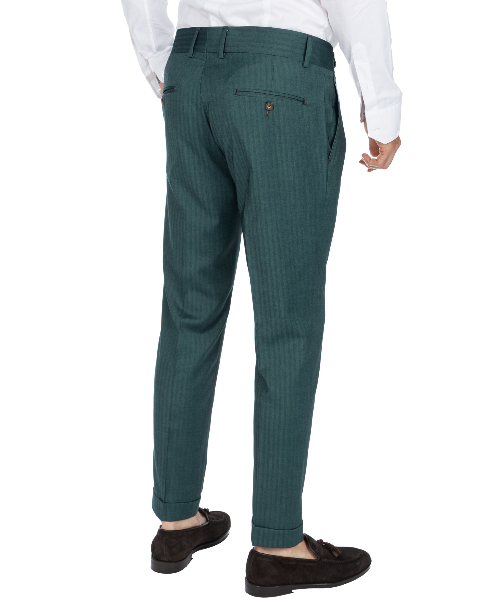 Colonia - green solaro high-waisted trousers