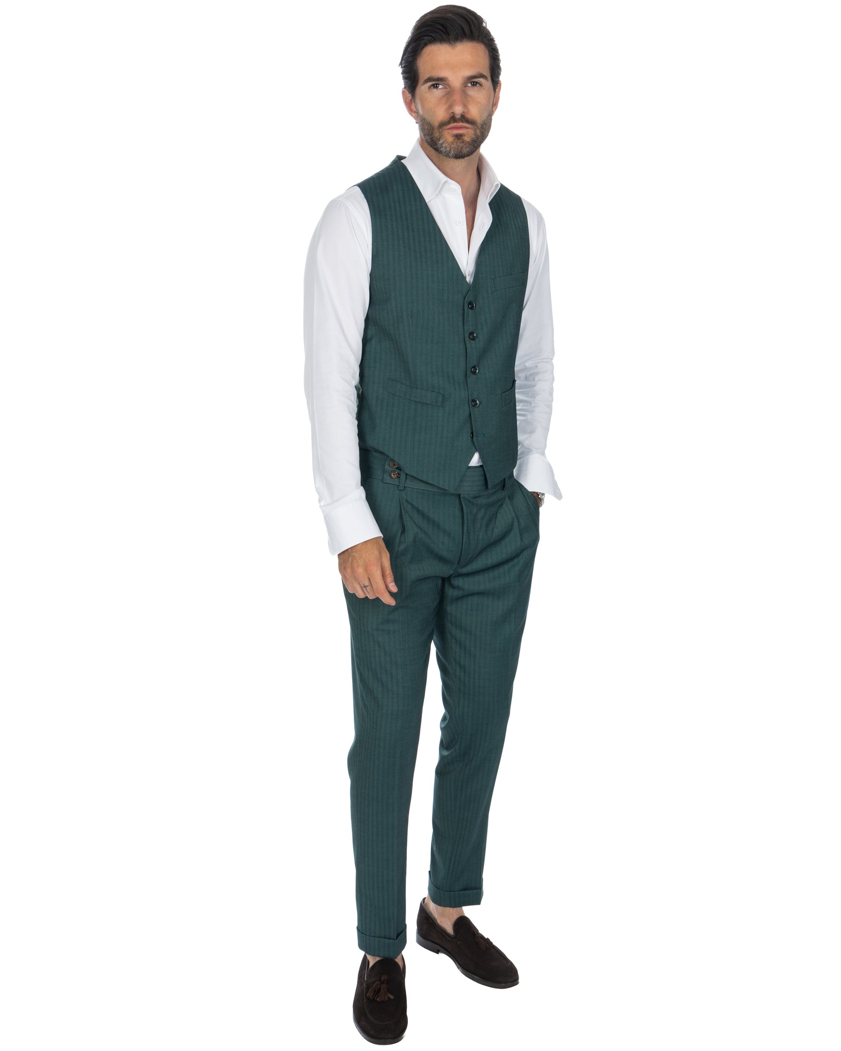 Lione - gilet monopetto solaro verde