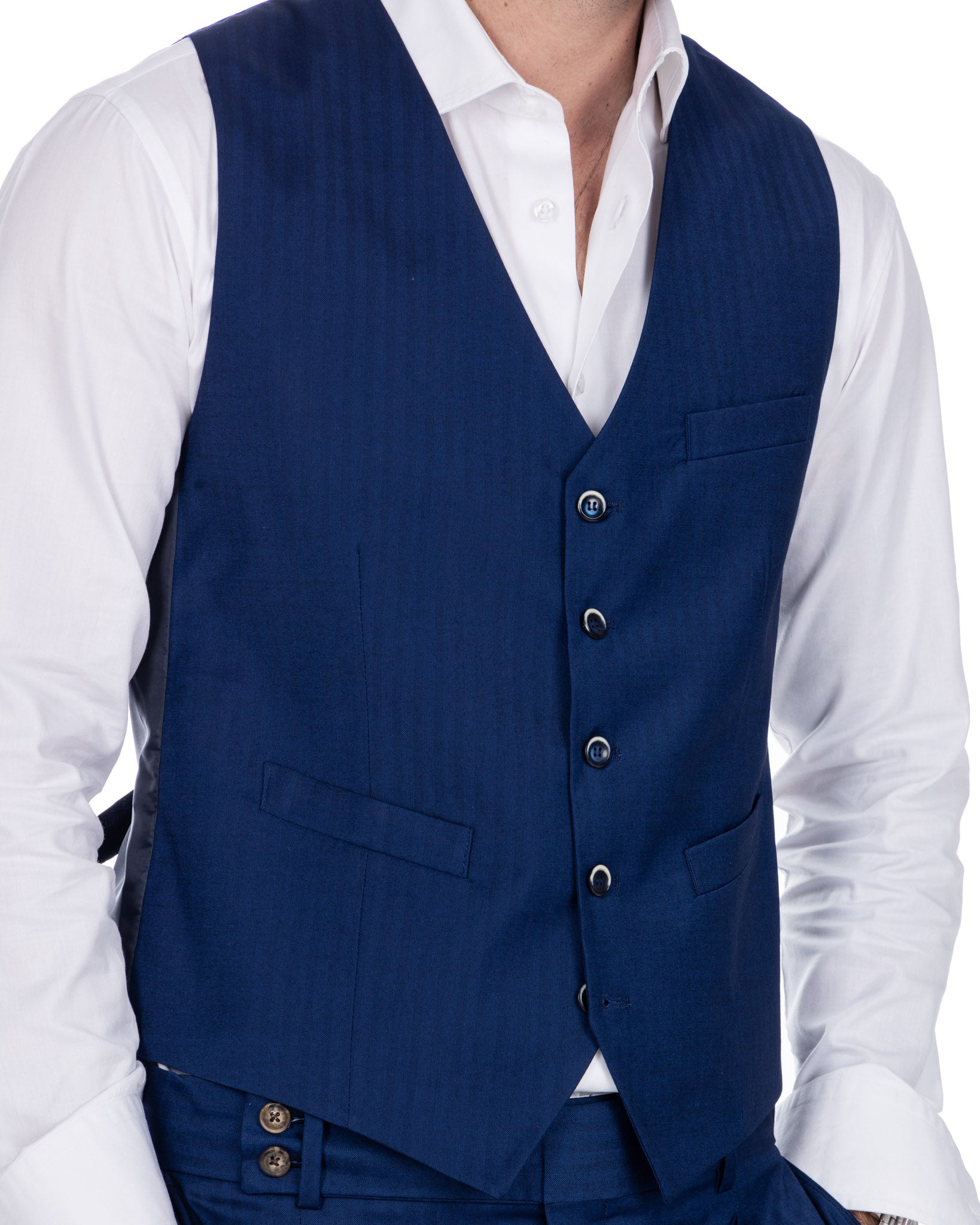 Lyon - gilet simple boutonnage solaro royal