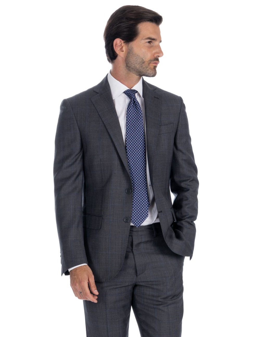 Single-breasted gray square suit - Reda