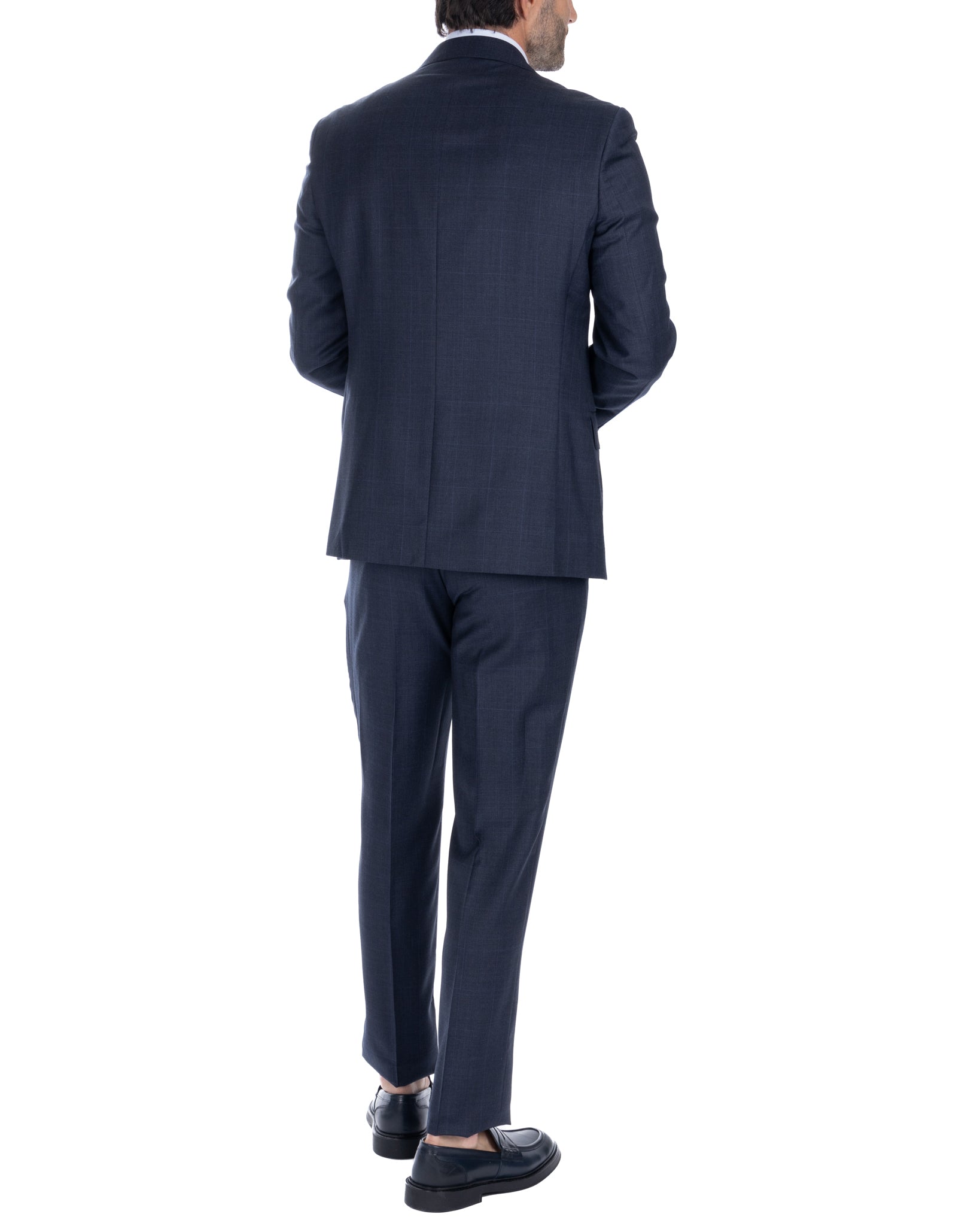 Single-breasted blue square suit - Reda