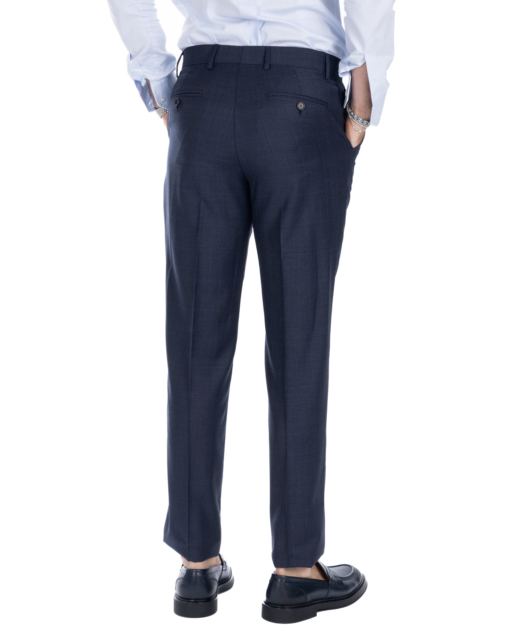 Single-breasted blue square suit - Reda