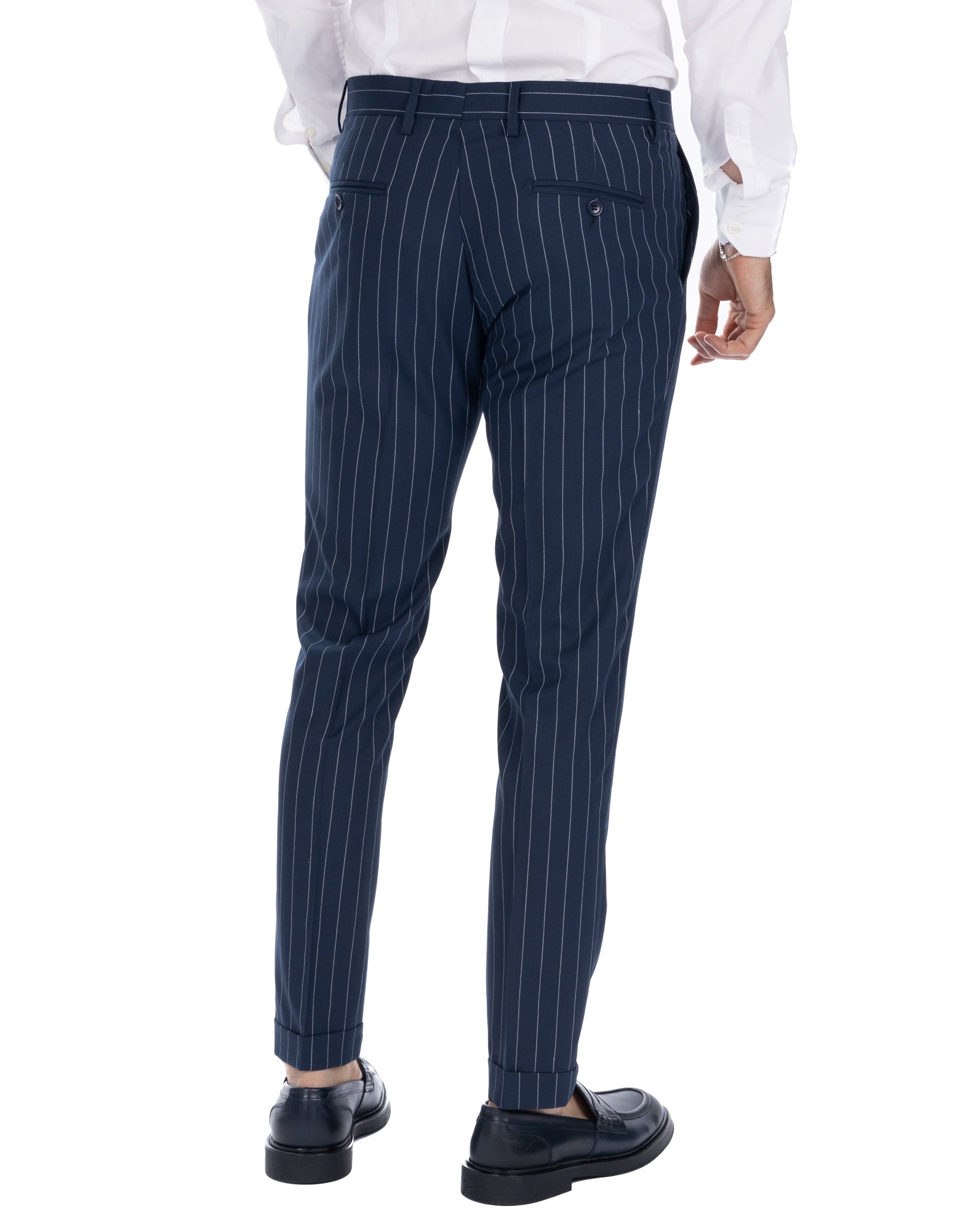 Lille - blue pinstripe single-breasted suit