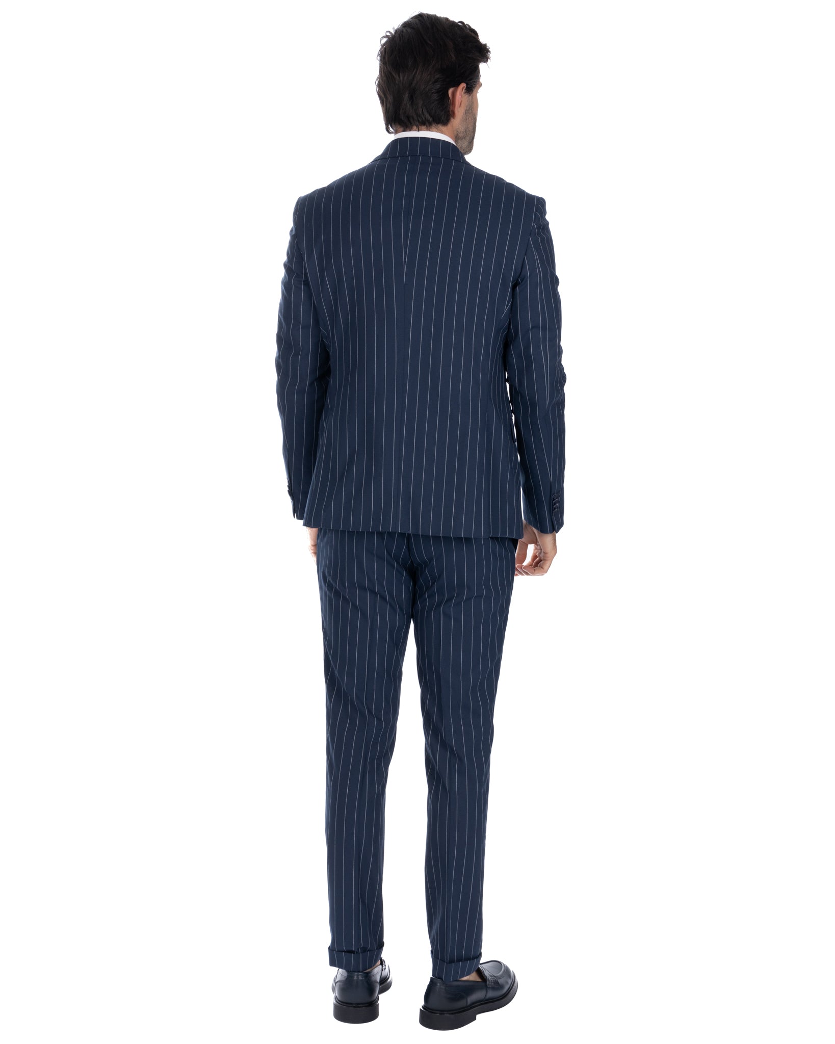 Lille - blue pinstripe single-breasted suit