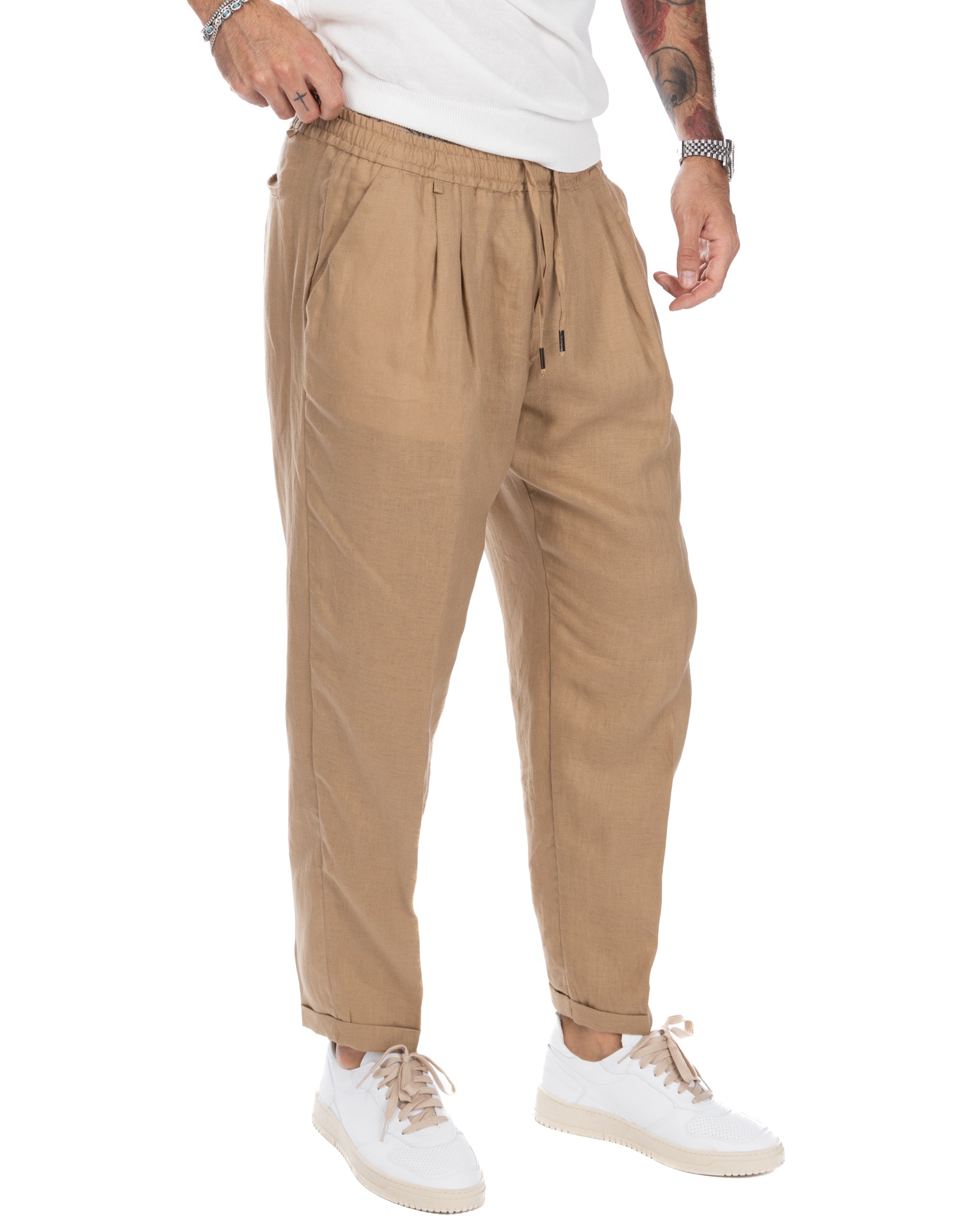 Colin - pantalon pur lin beige