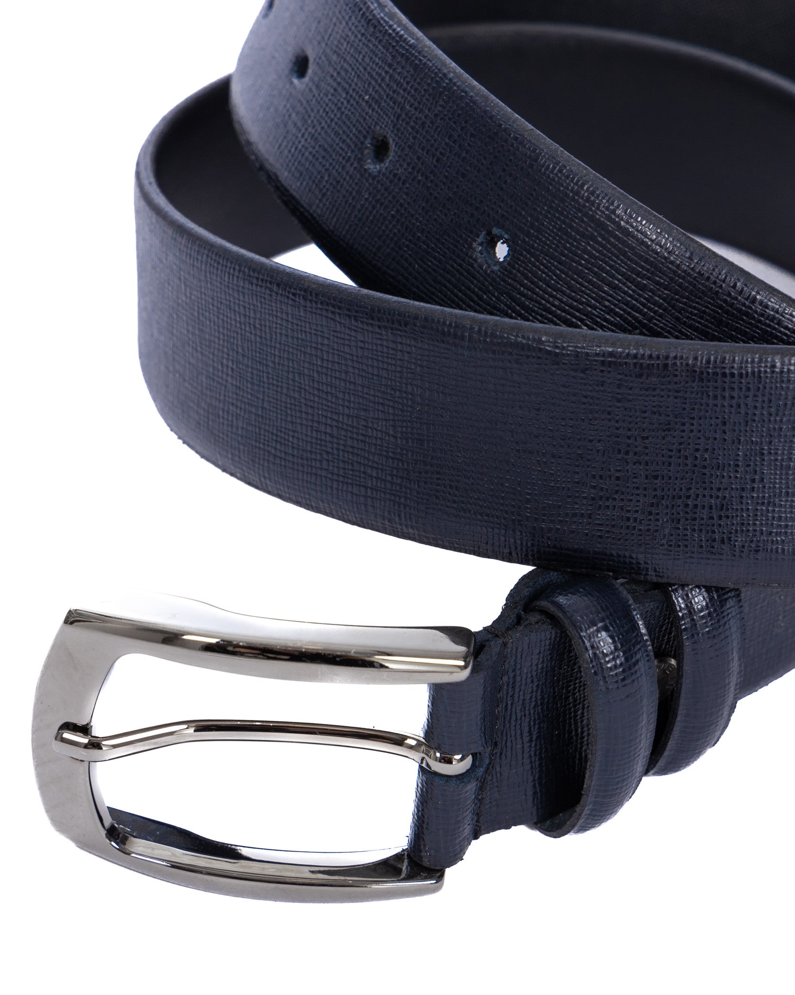 Capalbio - blue saffiano leather belt