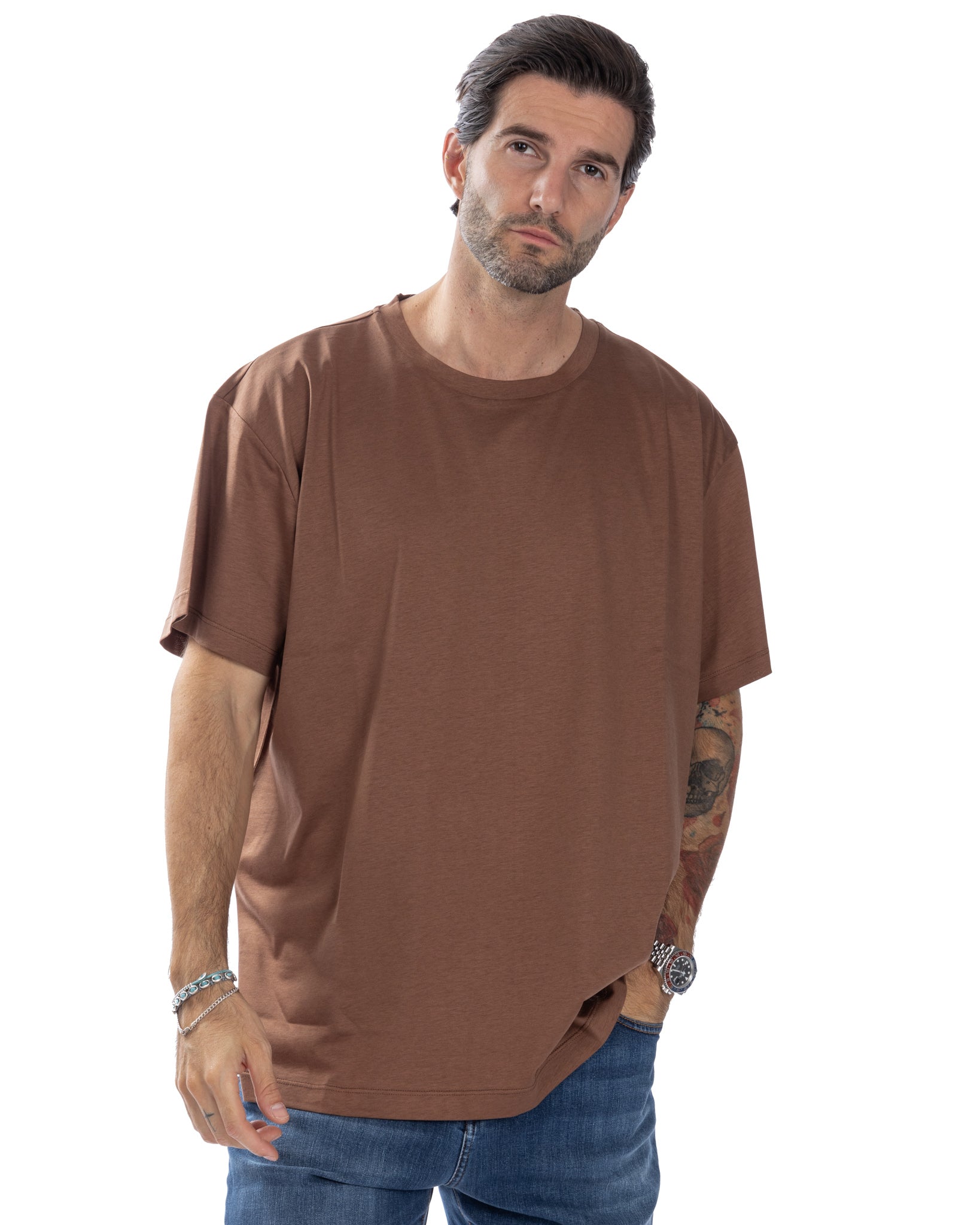 Owen - oversized camel t-shirt