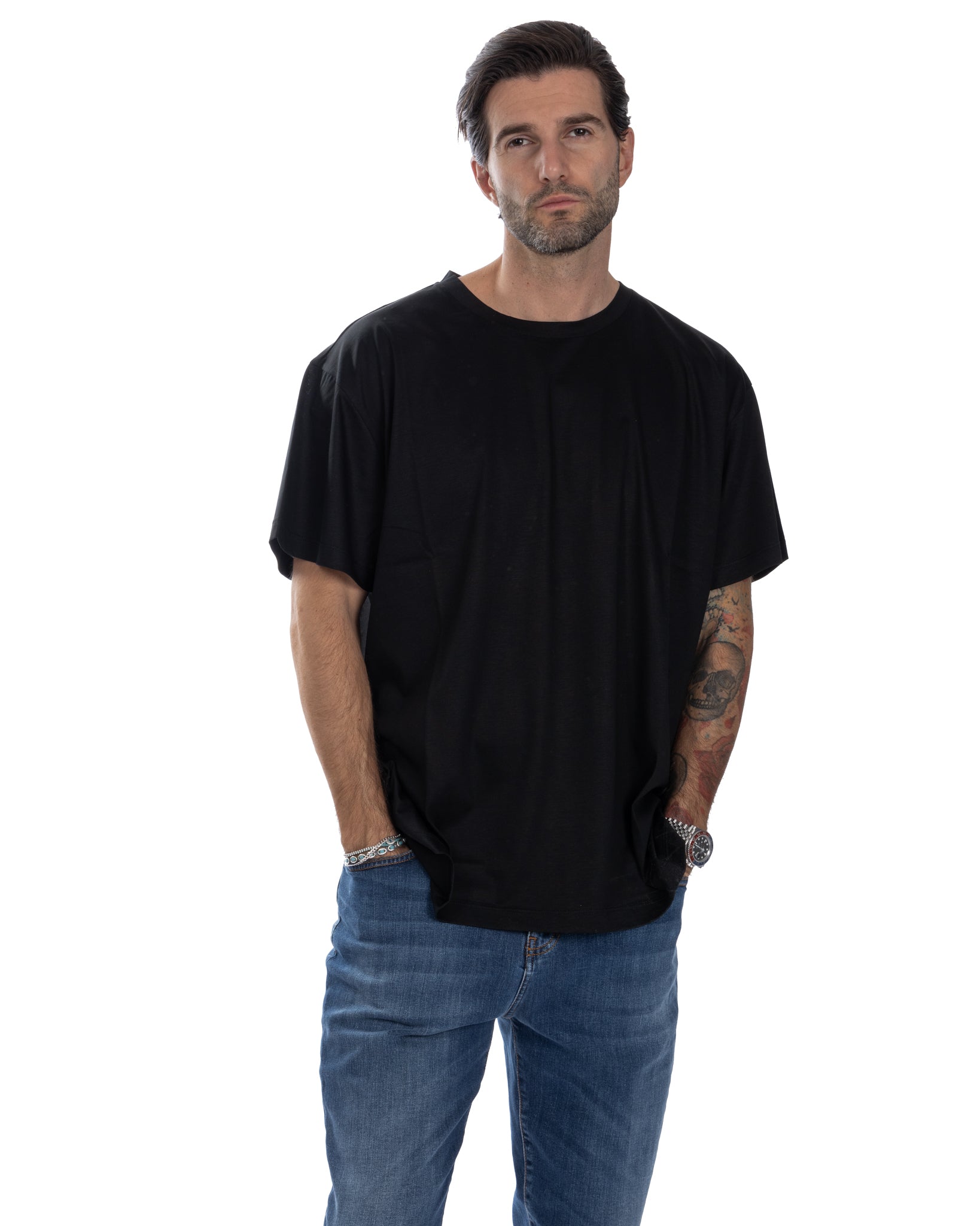 Owen - Black Oversized T-Shirt