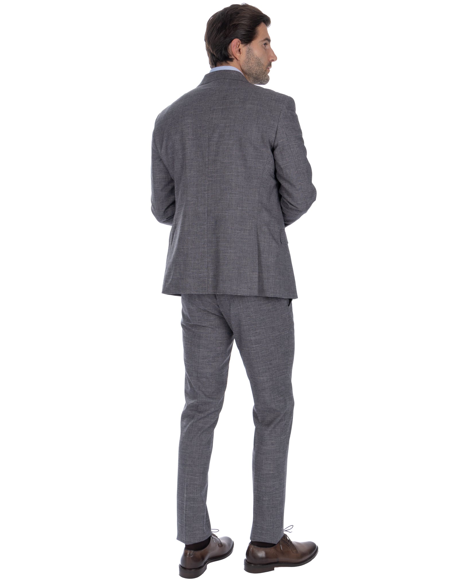 Sydney - gray grisaille single-breasted suit