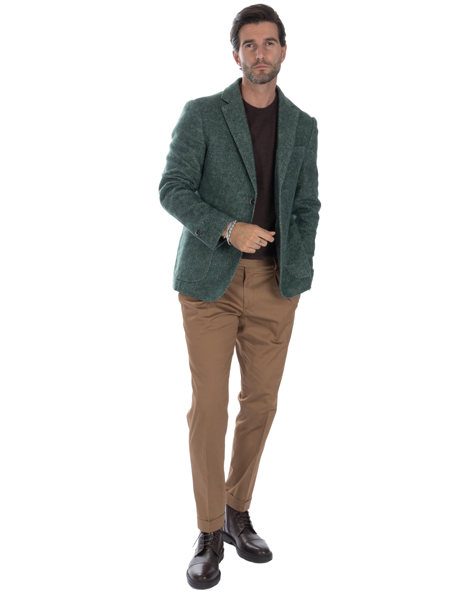 Remi - green single-breasted jacket