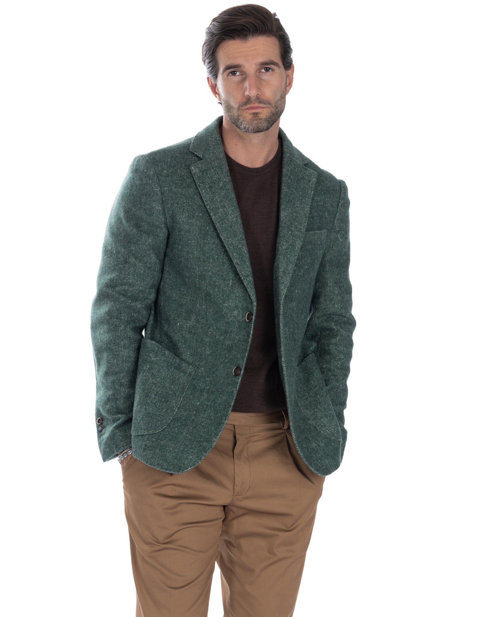 Remi - green single-breasted jacket