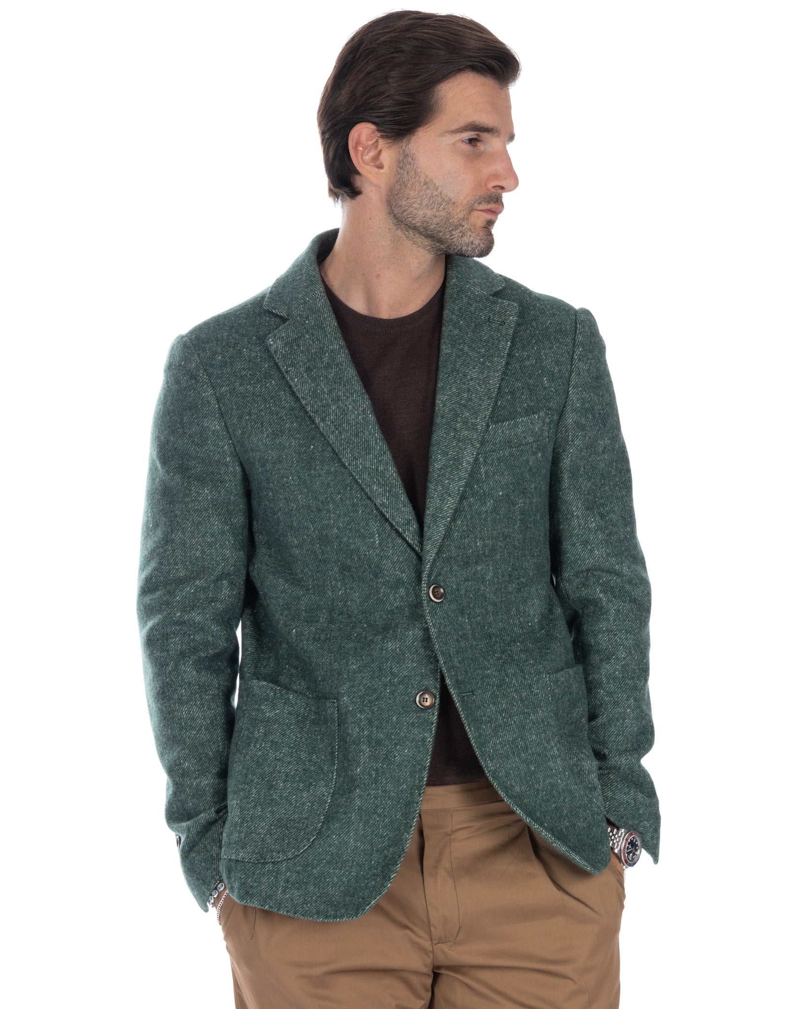 Remi - green single-breasted jacket