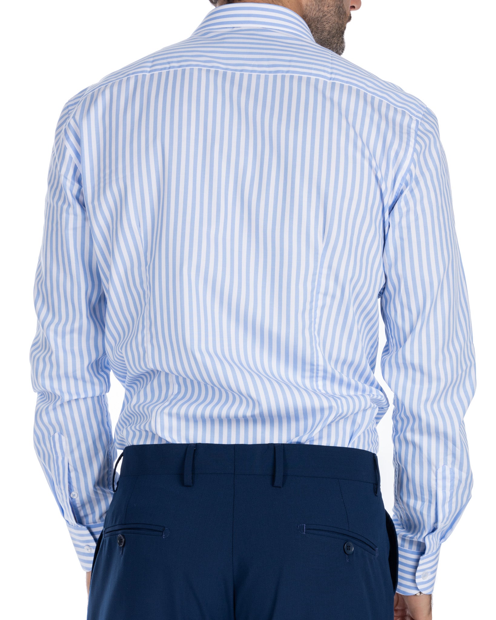 Shirt - slim fit medium light blue stripe