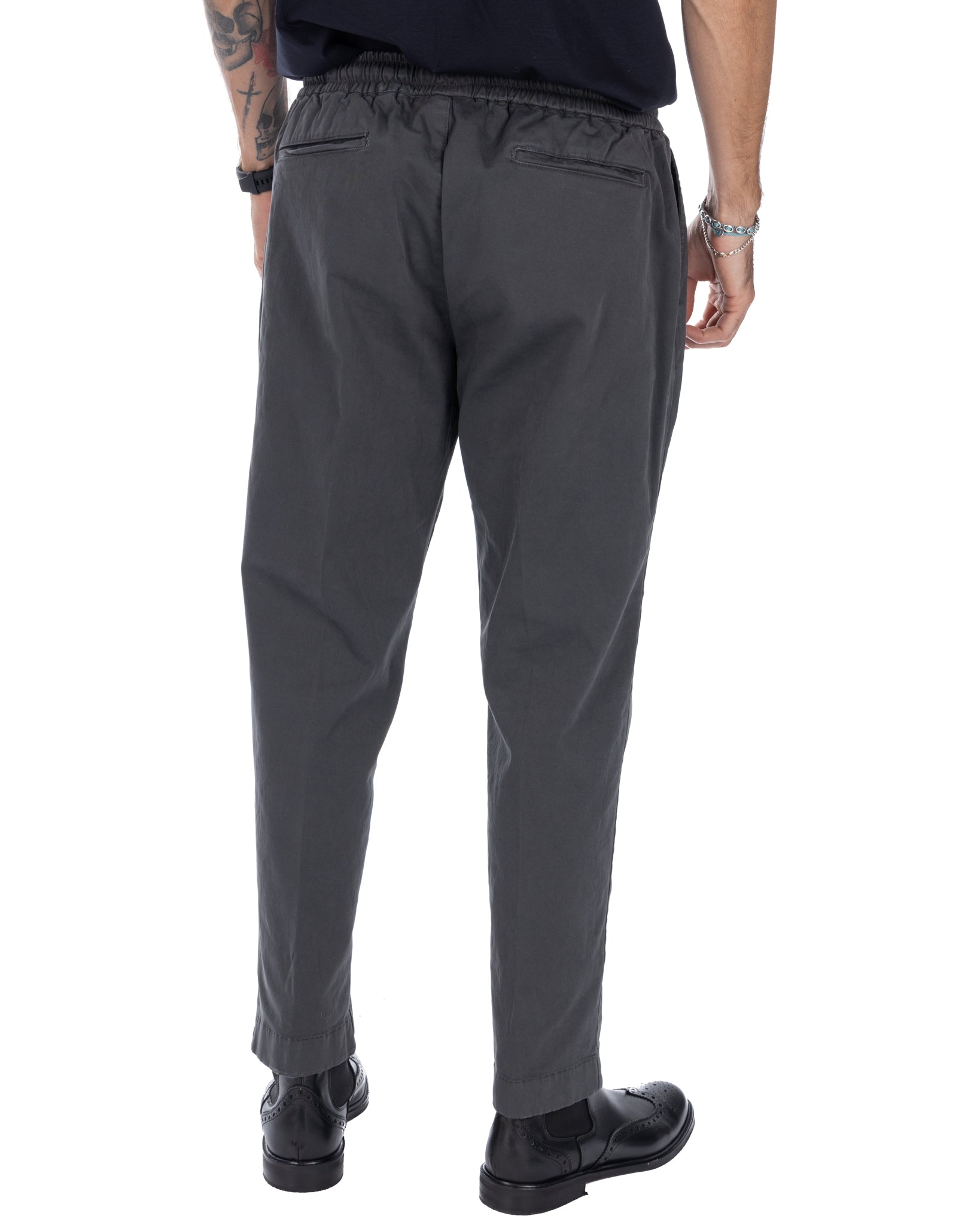 Axel - gray cotton trousers