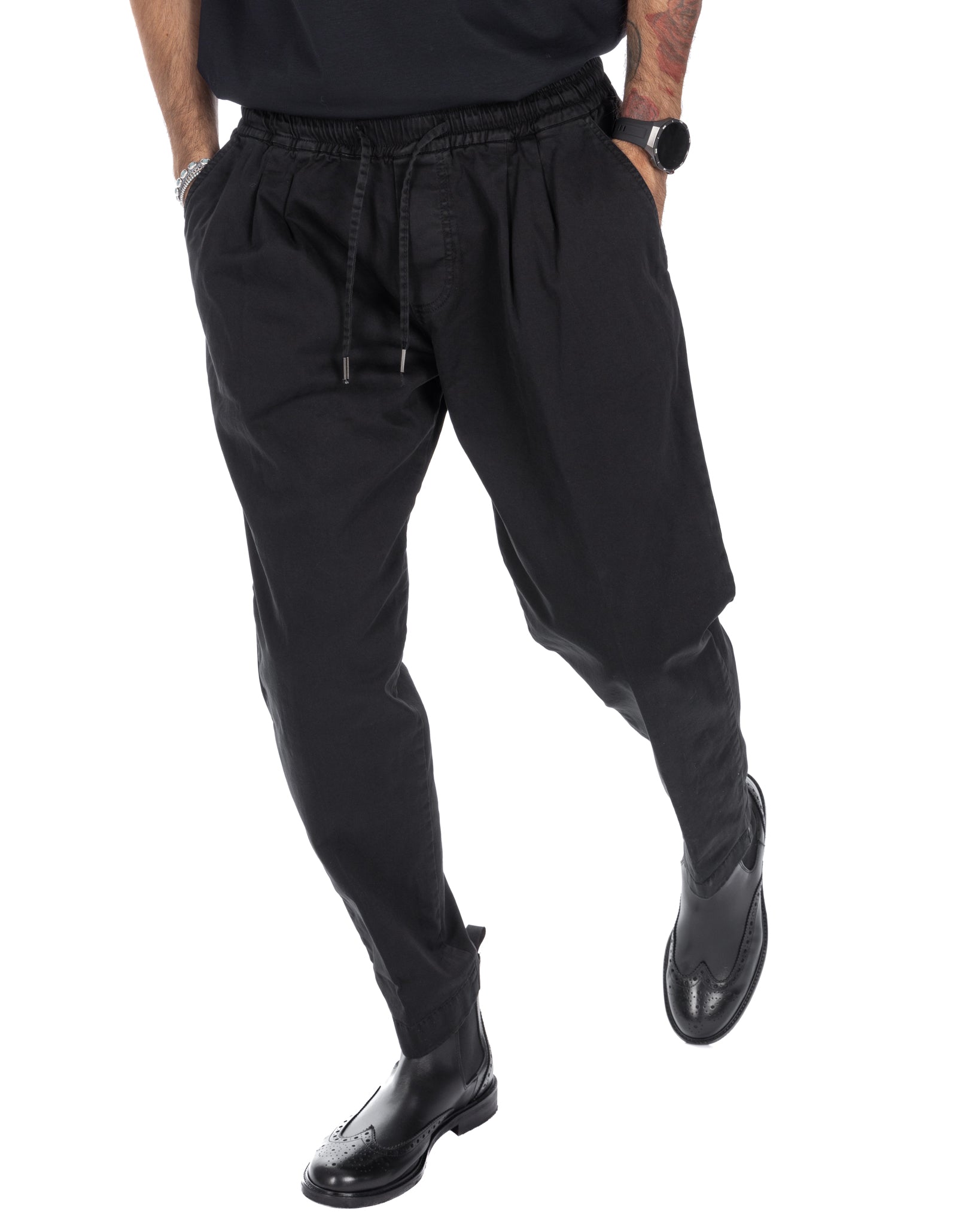 Axel - pantalaccio in cotone nero