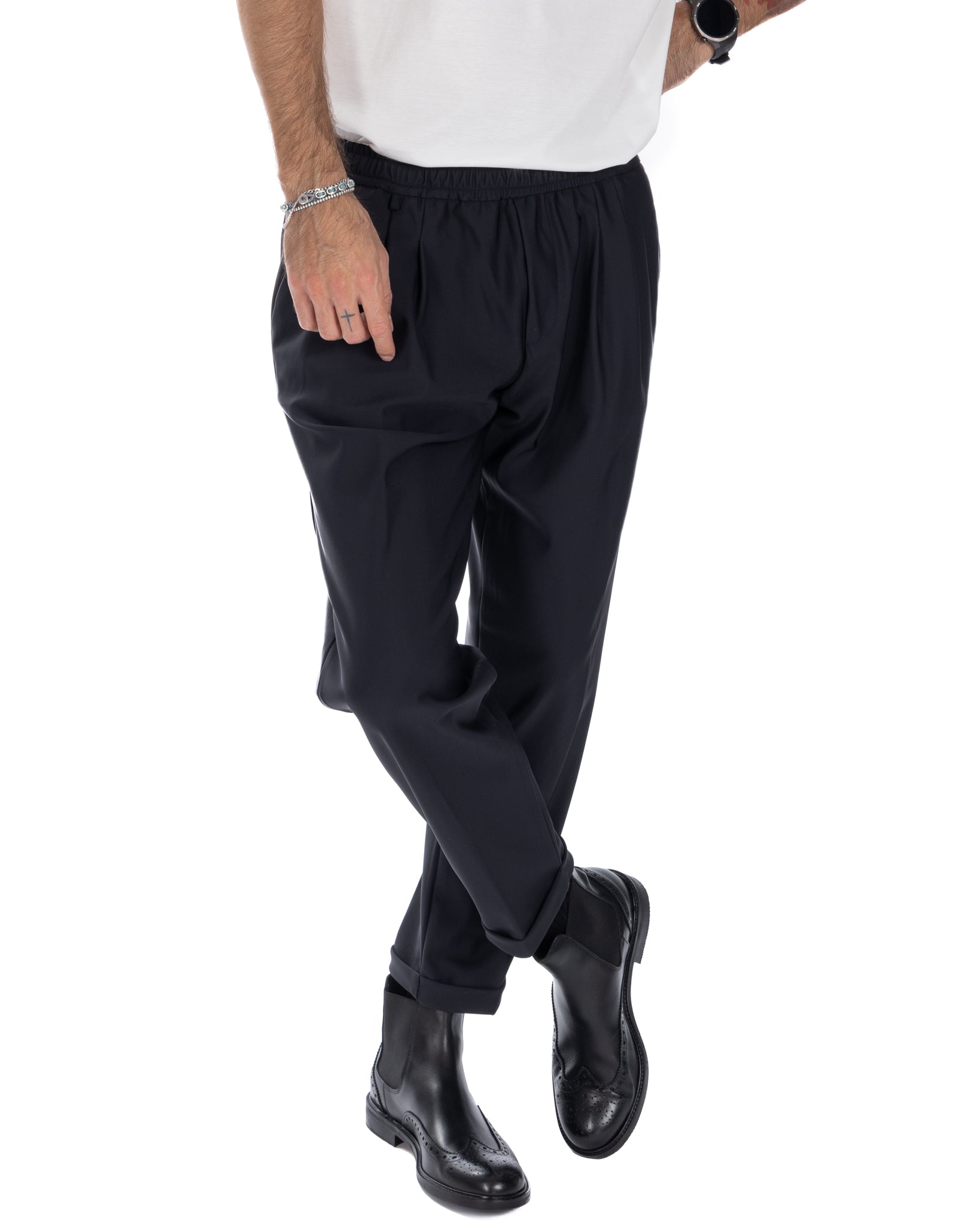 Steve - black technical trousers