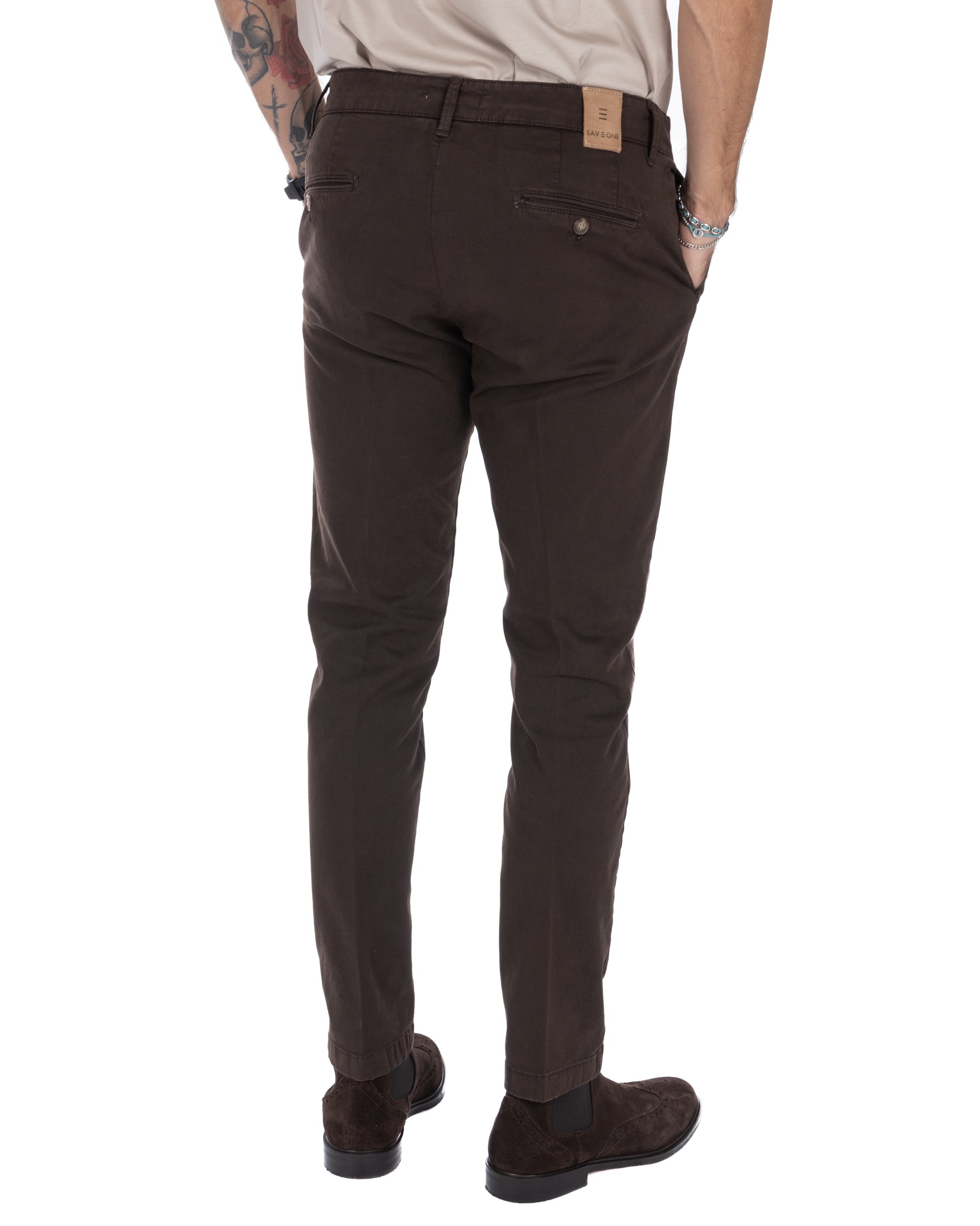 Paul - Basic dark brown trousers