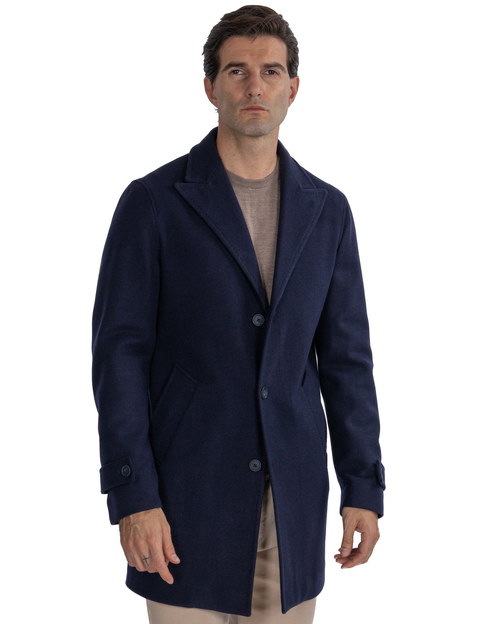 Henri - blue single-breasted coat