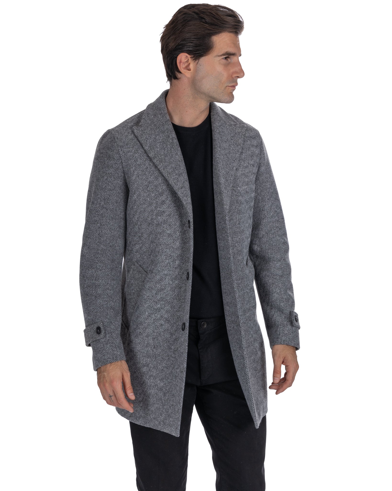 Louis - gray single-breasted coat