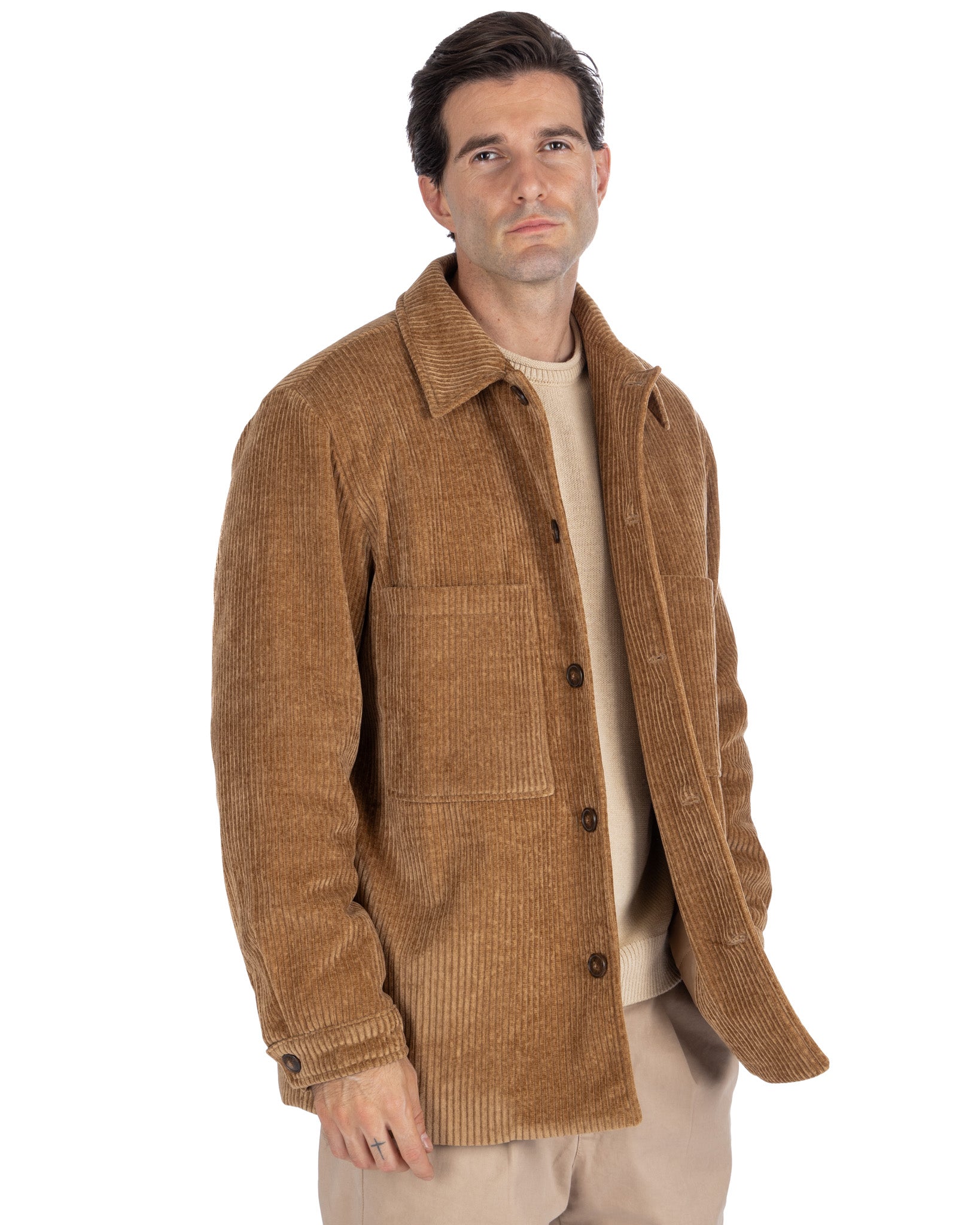 Jeremie - Camel Velvet Quilted Jacket