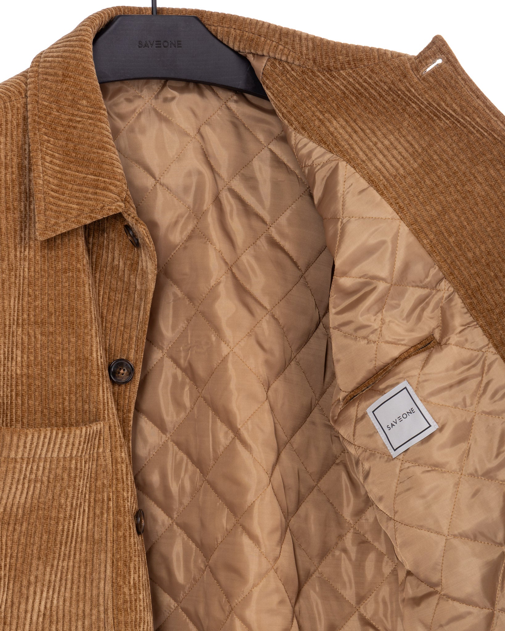 Jeremie - Camel Velvet Quilted Jacket