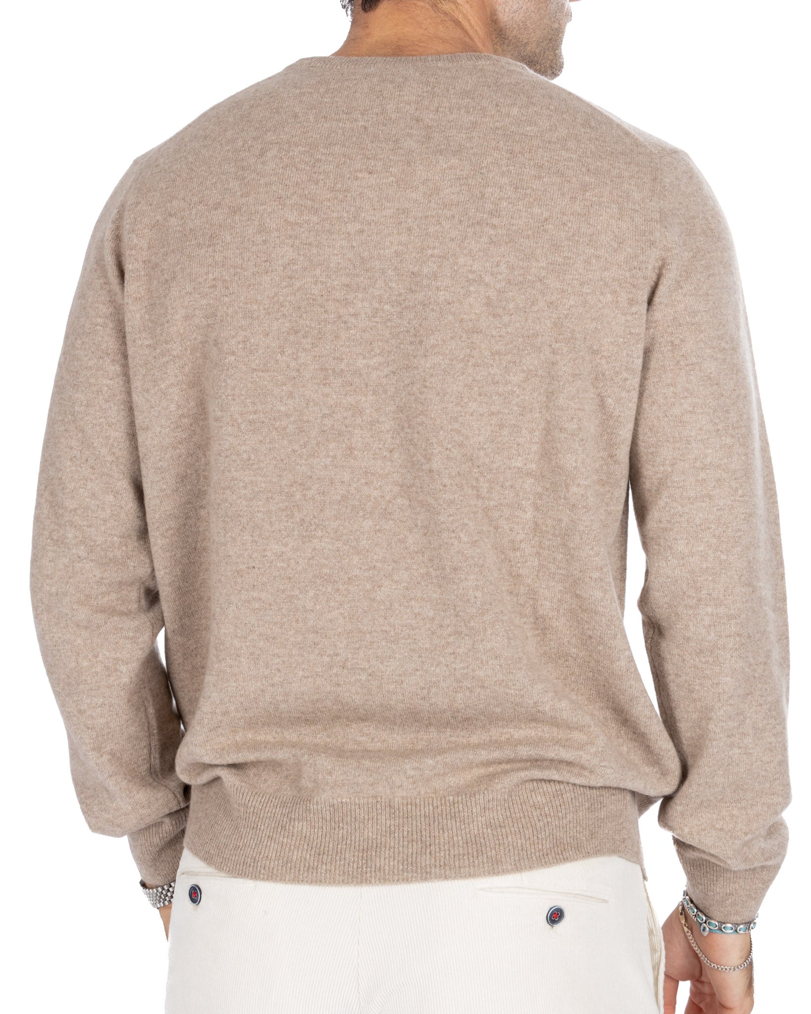 Atrani - maglione in puro cashmere beige