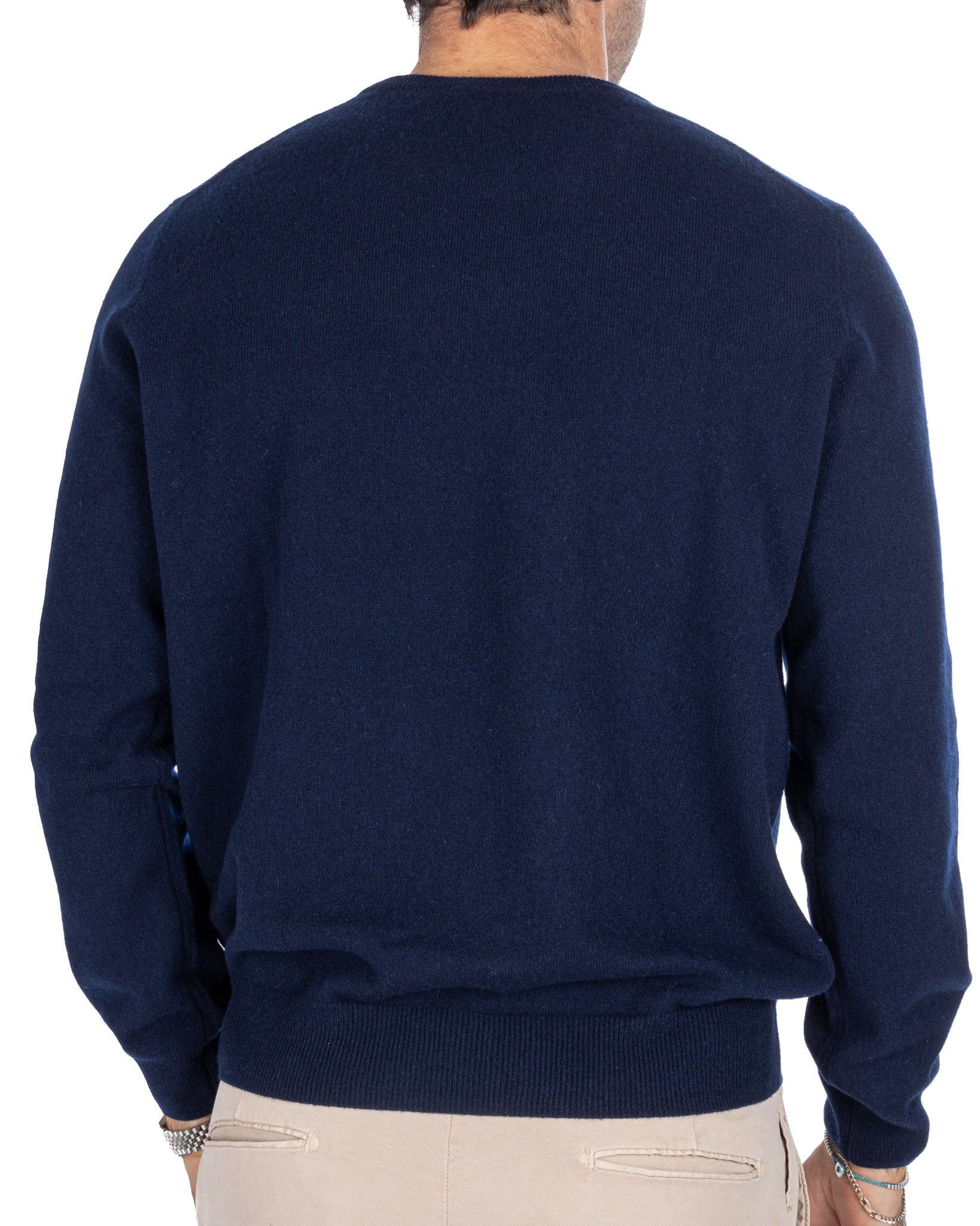 Atrani - maglione in puro cashmere blu