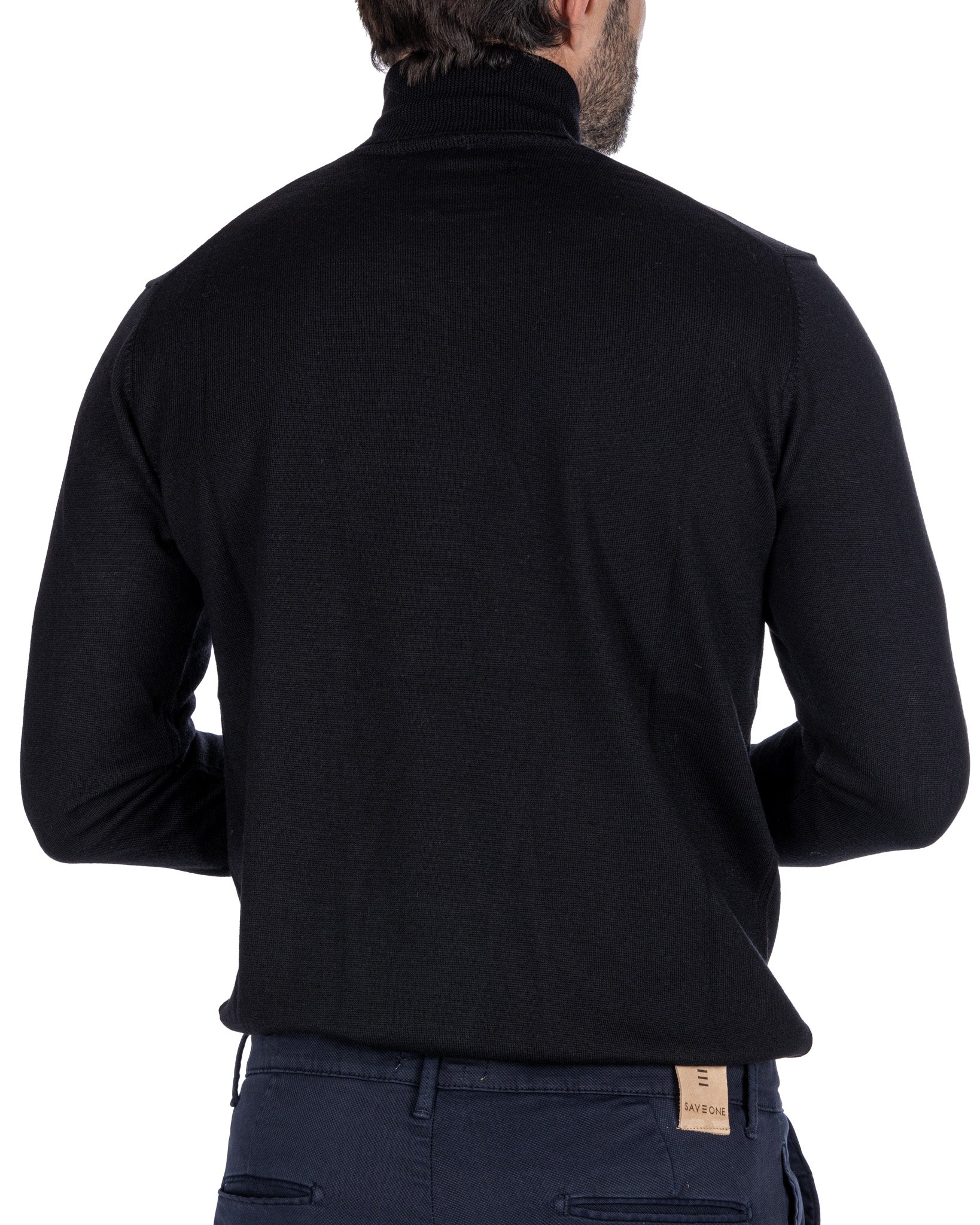 Vietri - black merino wool turtleneck