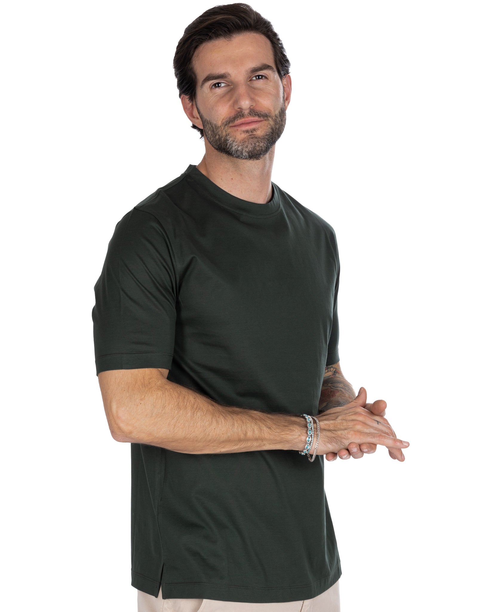 Stirling - t-shirt militare in filo di scozia