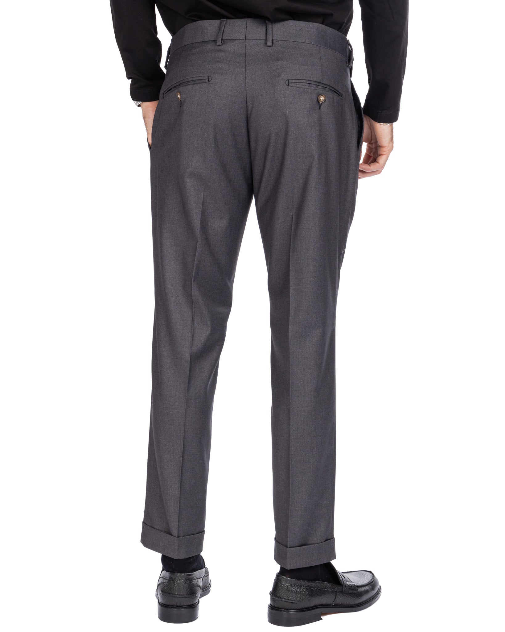 Fasano - grey pleated trousers