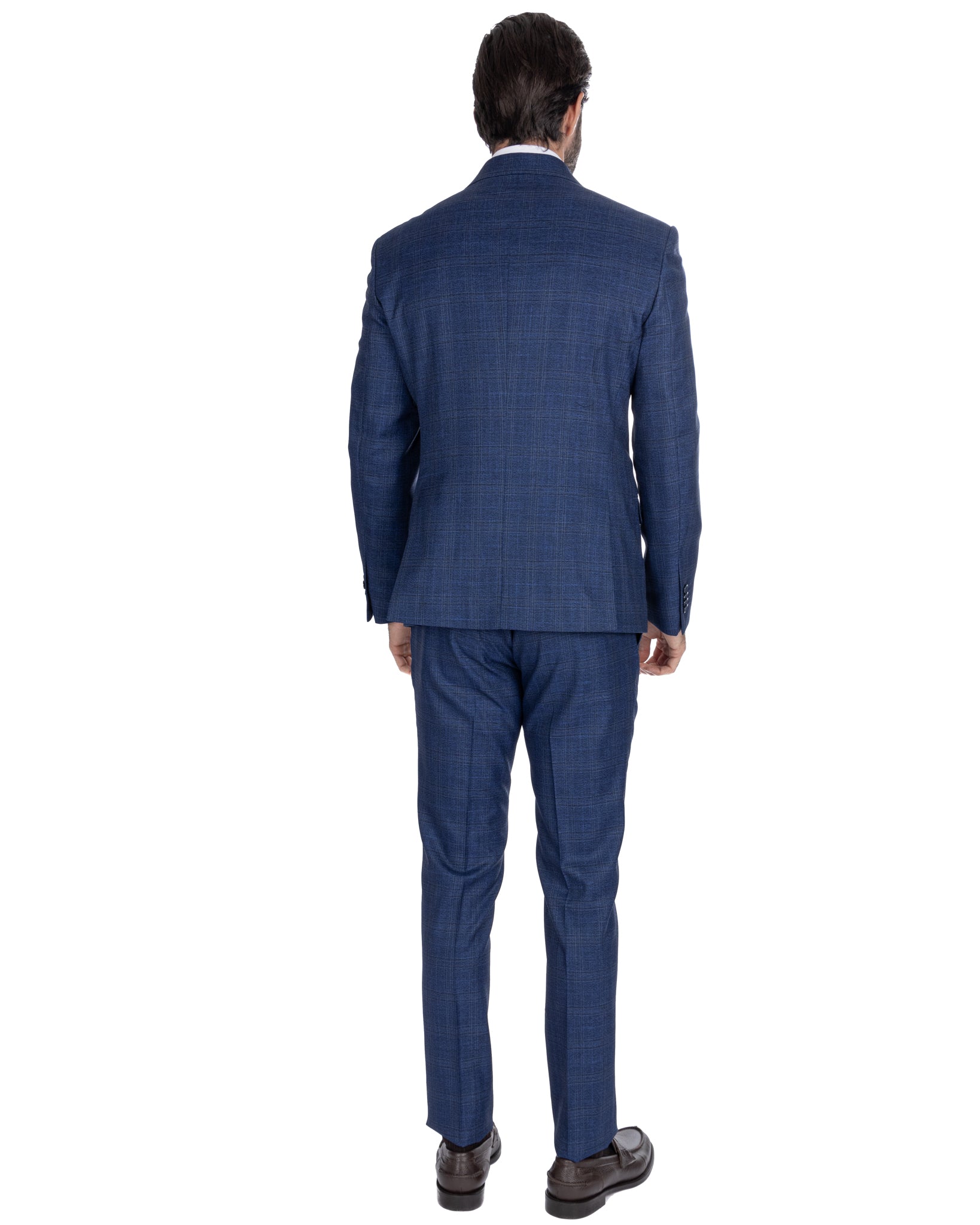 Vinh - blue square double-breasted suit