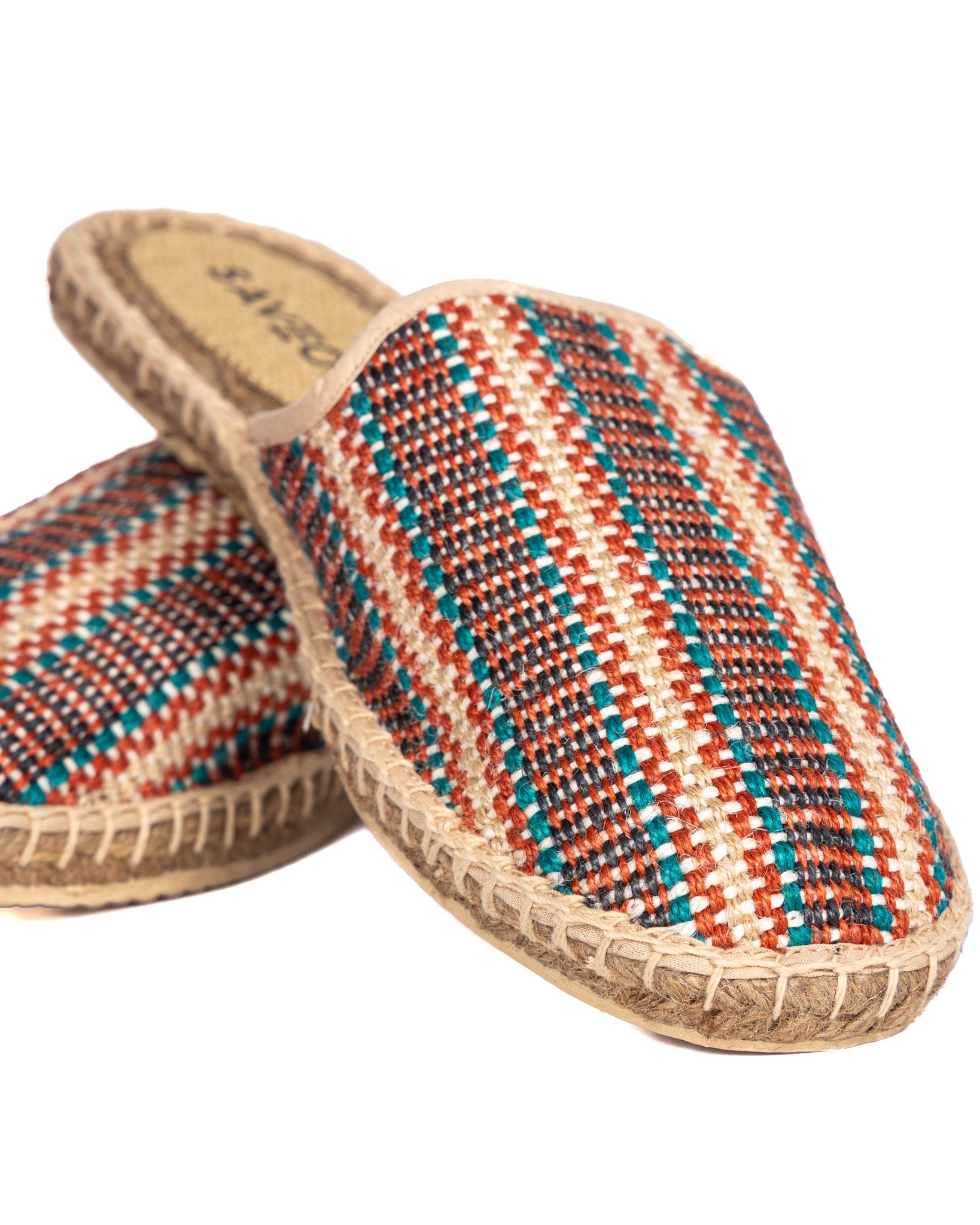 Taormina - multicolor striped espadrilles mules