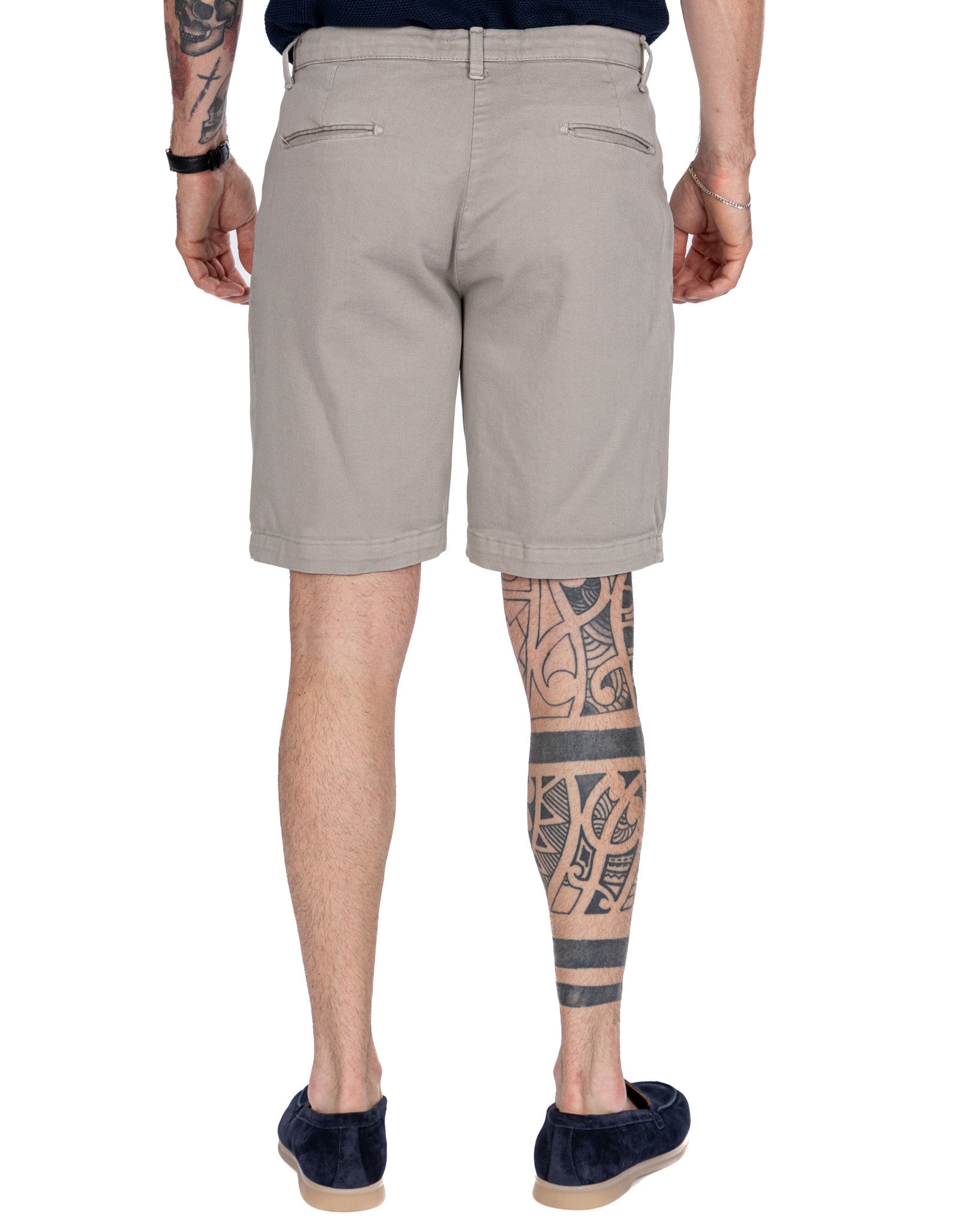 Easton - high waisted string bermuda shorts with pleats
