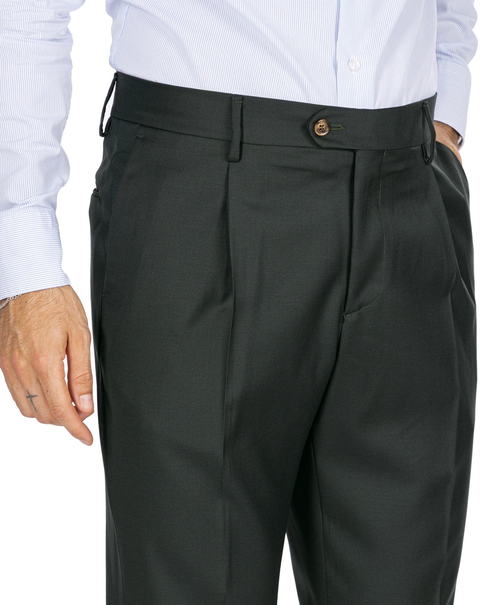 Pantalone Staten in lana Canonico militare
