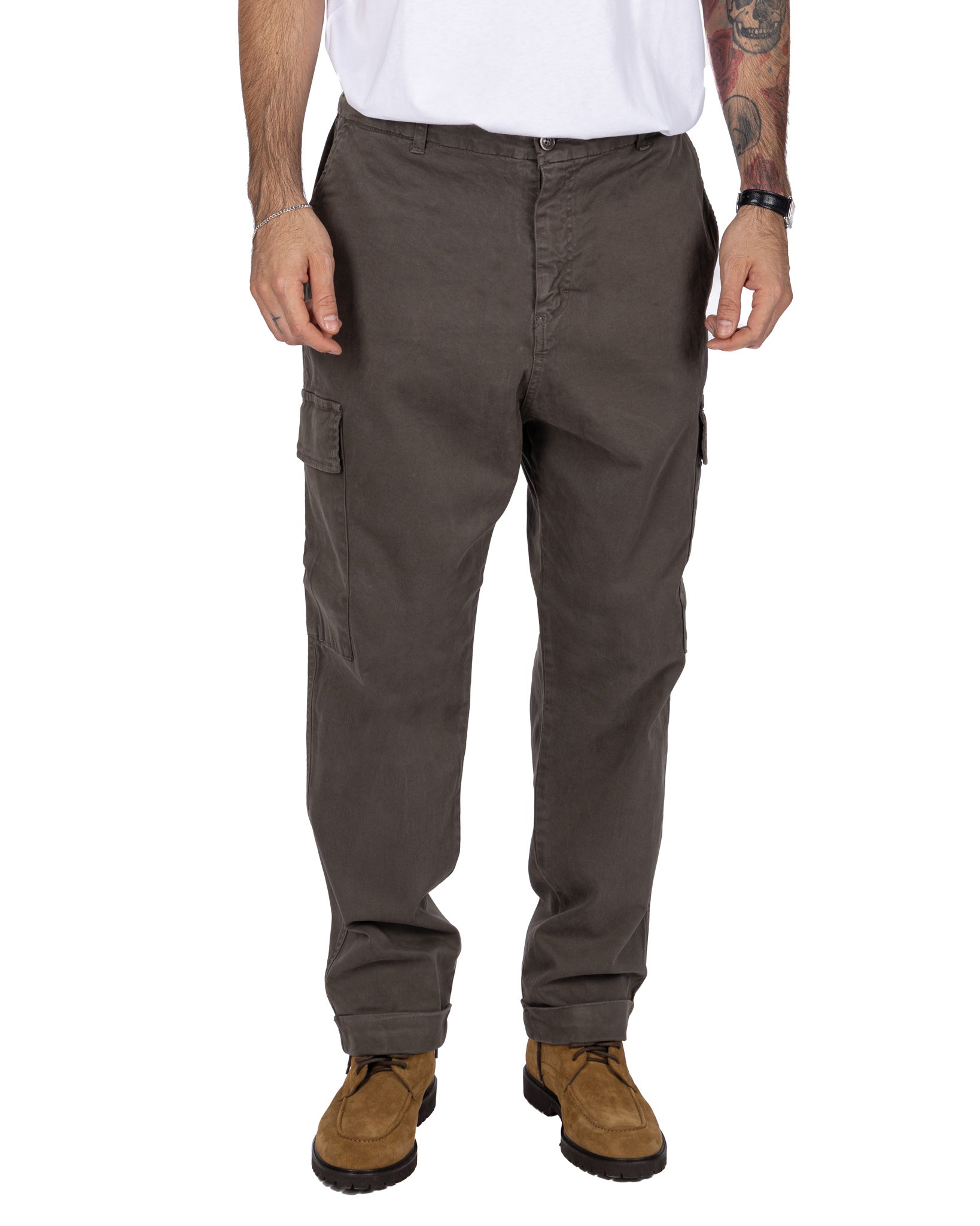 Pantalon cargo en coton Kodak Mud