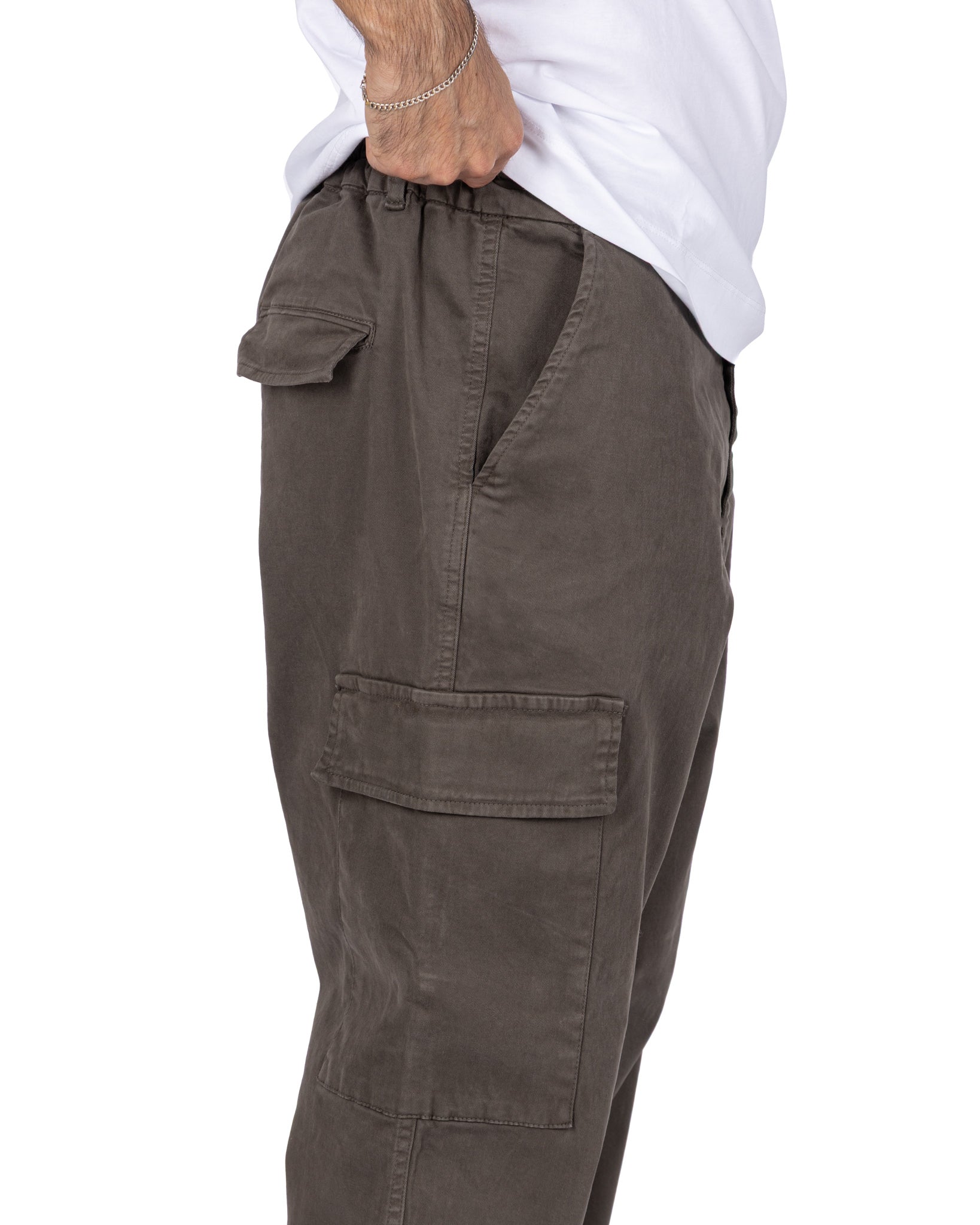 Pantalon cargo en coton Kodak Mud