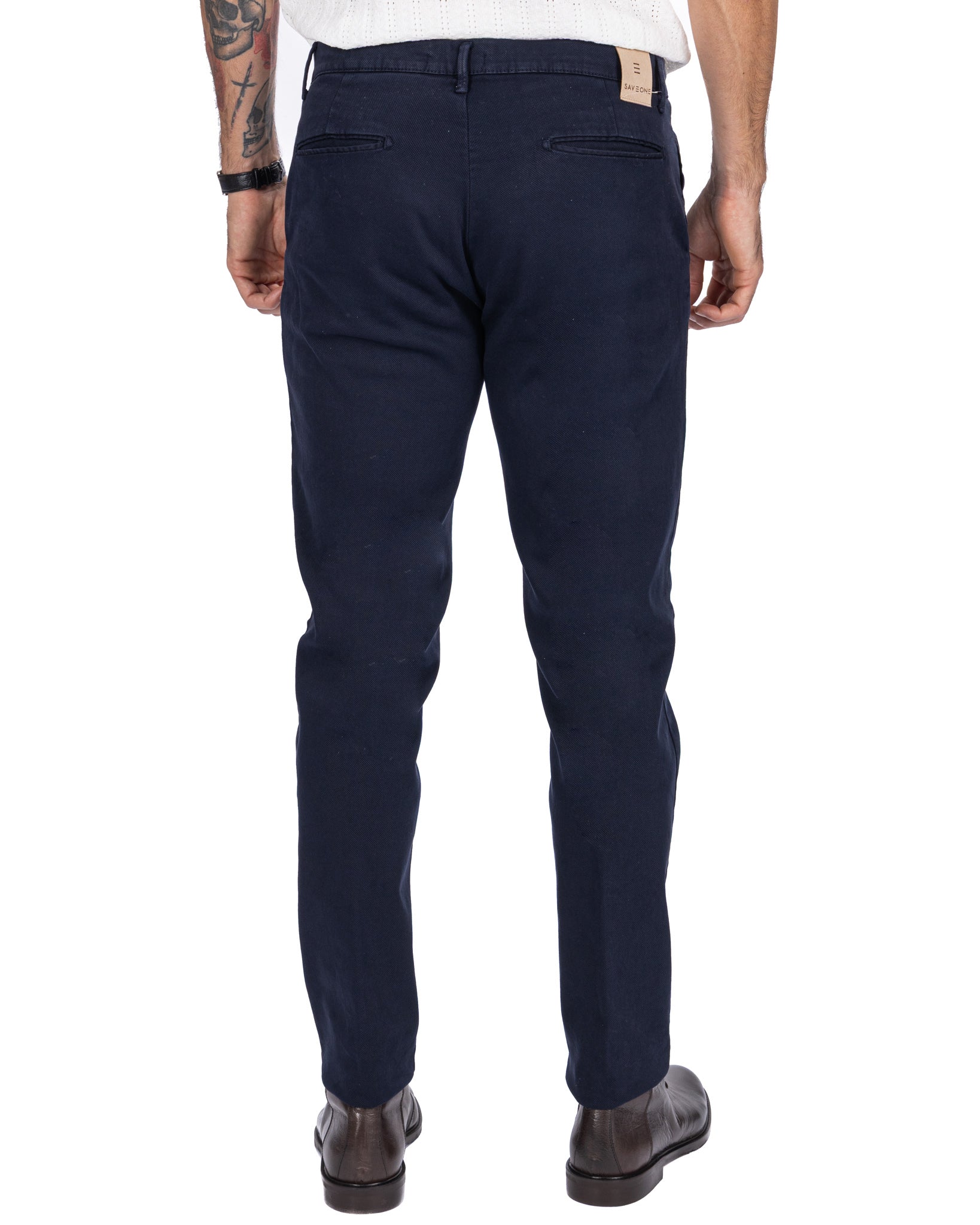 Pantalone Jack in cotone armaturato blu