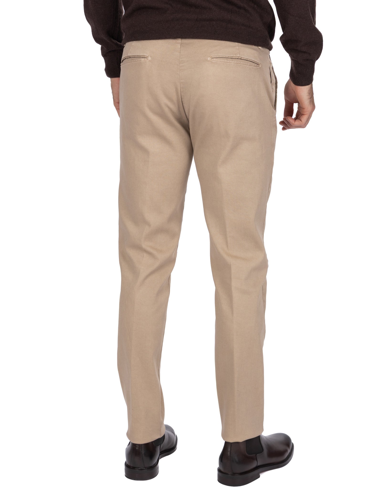 Pantalone Jack in cotone armaturato beige