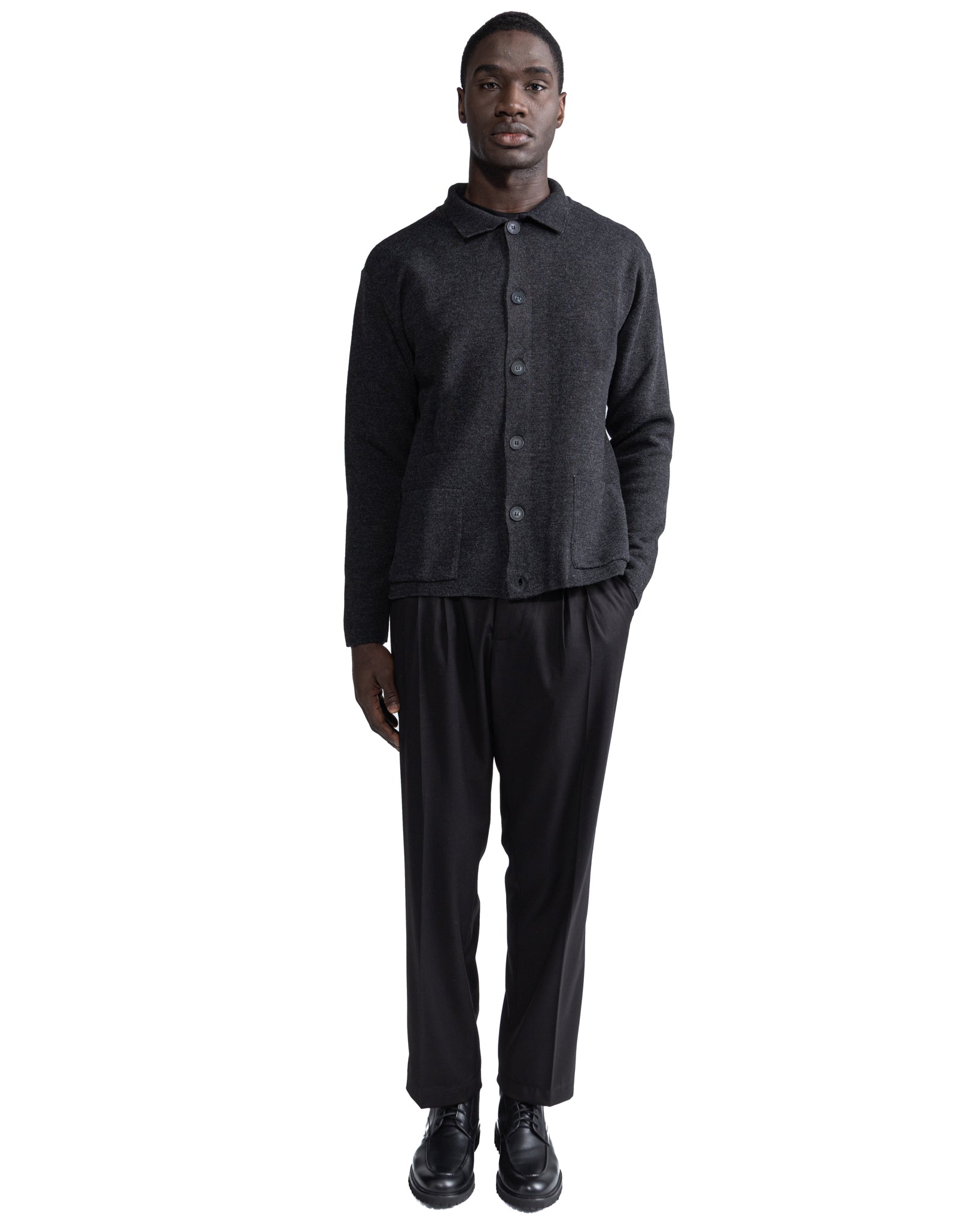 Veste en tricot Krakatoa Anthracite