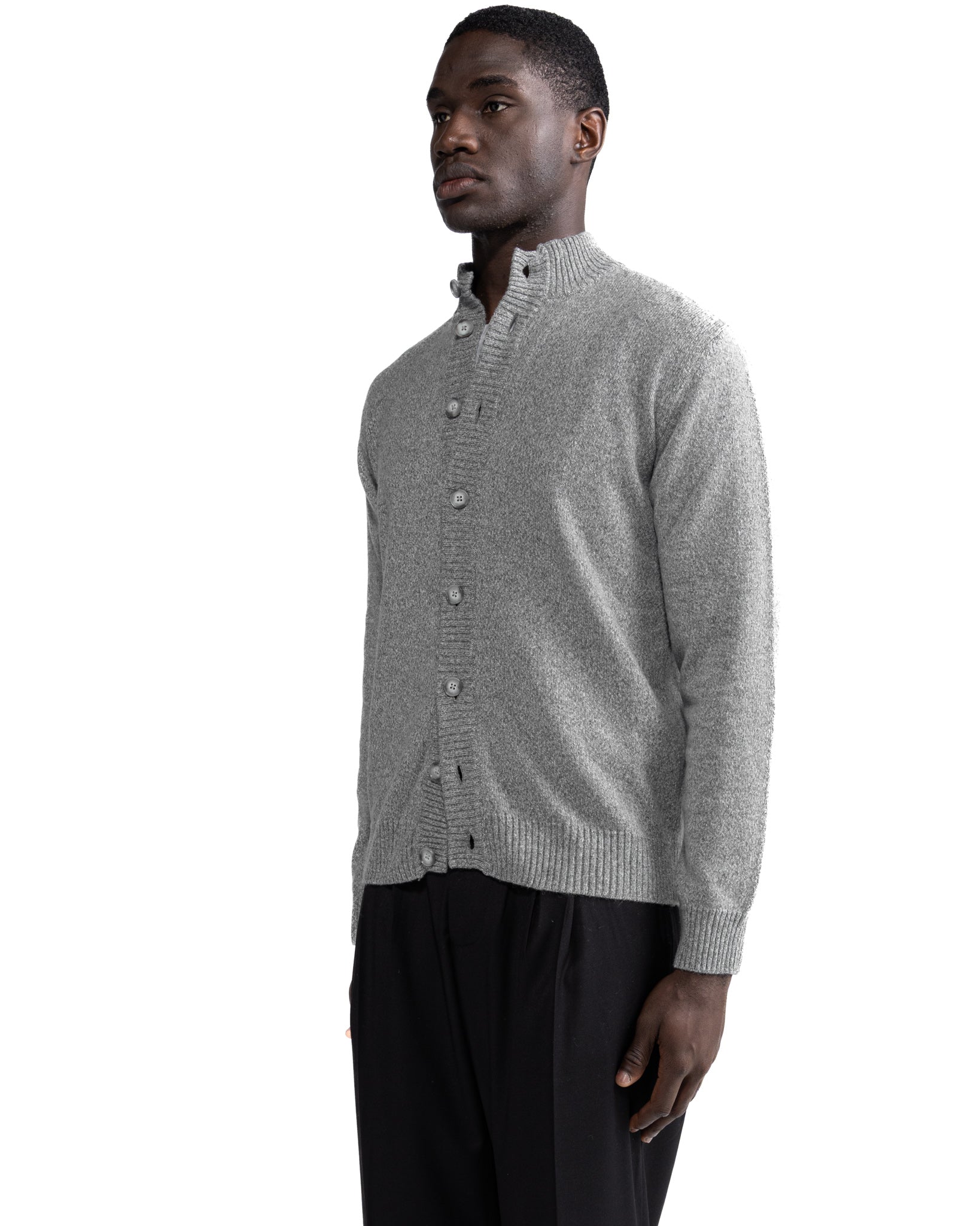 Giacca a maglia Tavolara mouliné grigia