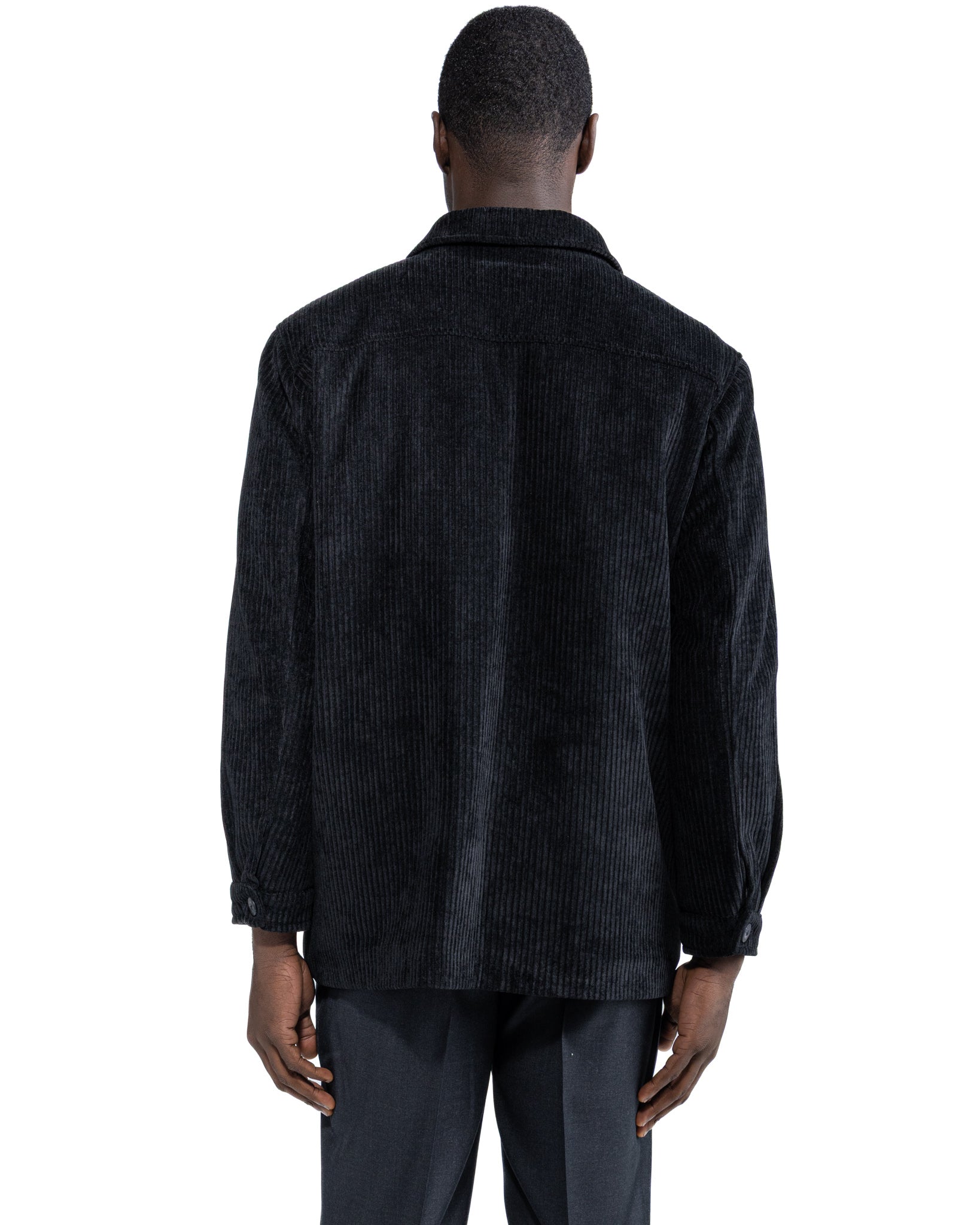 Jeremie Oversized Jacket in Black Velvet
