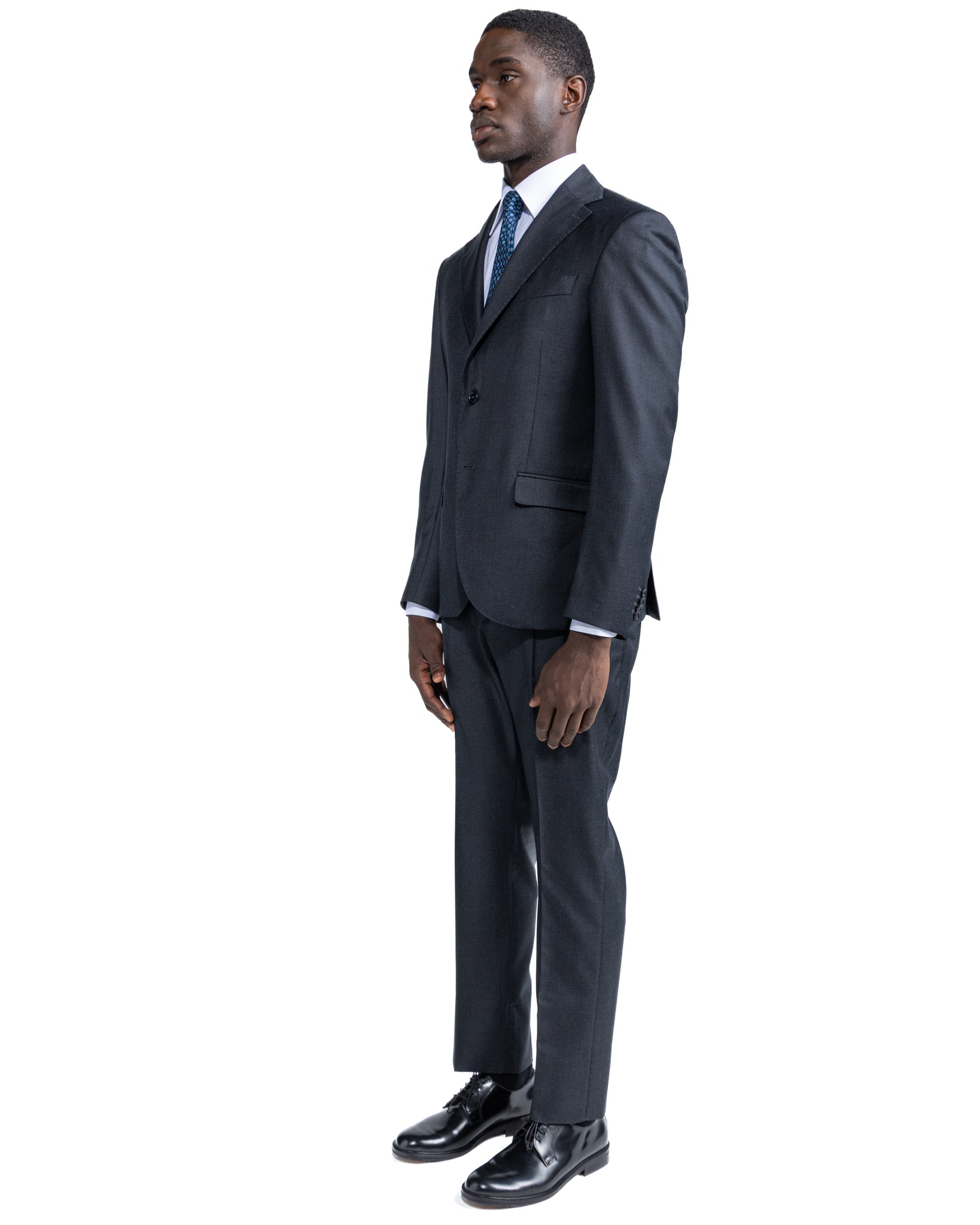 Veste Canonico en laine anthracite du New Jersey