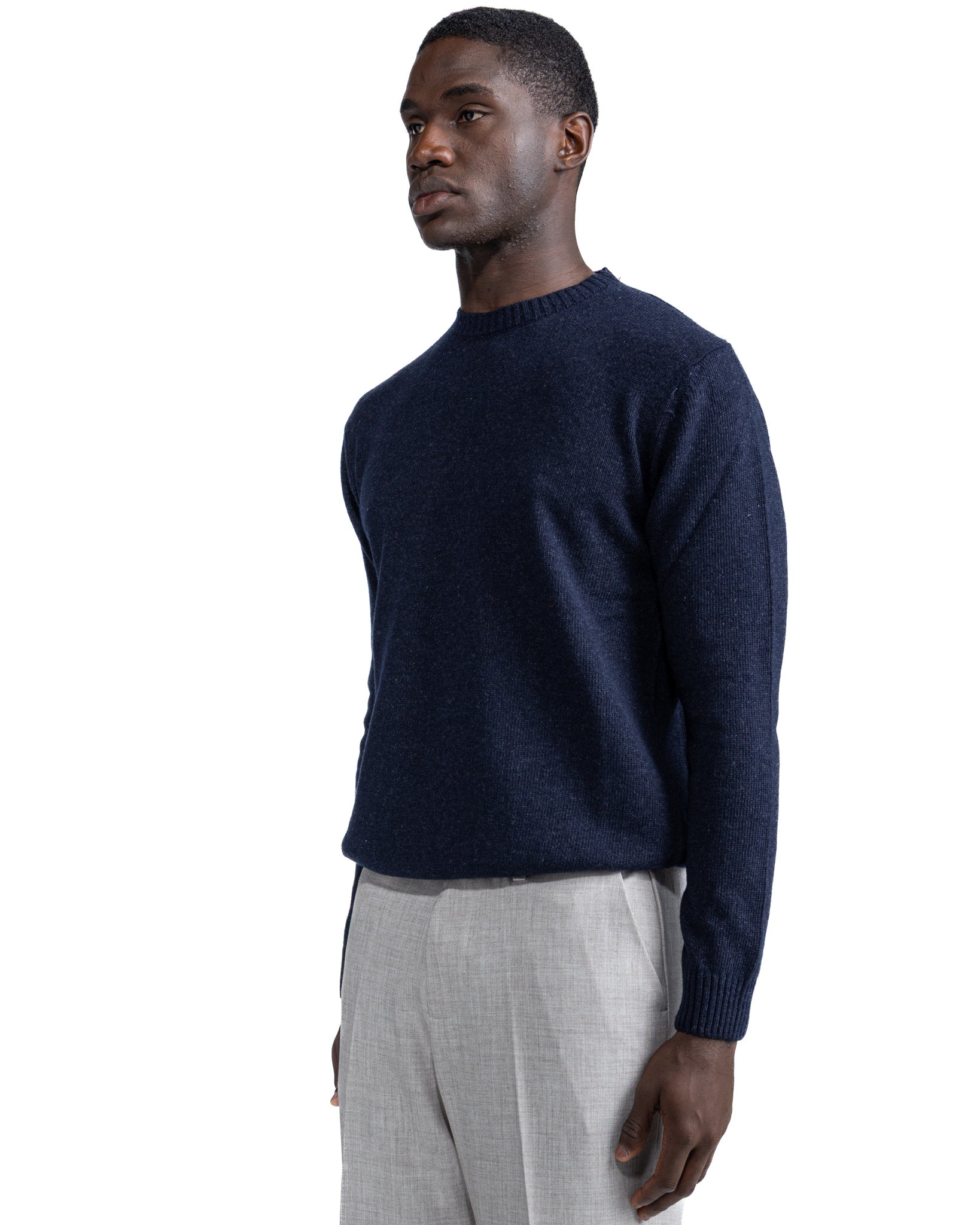 Etna crewneck in blue wool blend