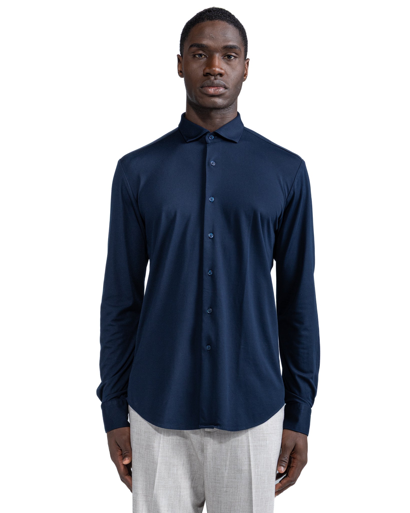 Radice shirt in blue jersey