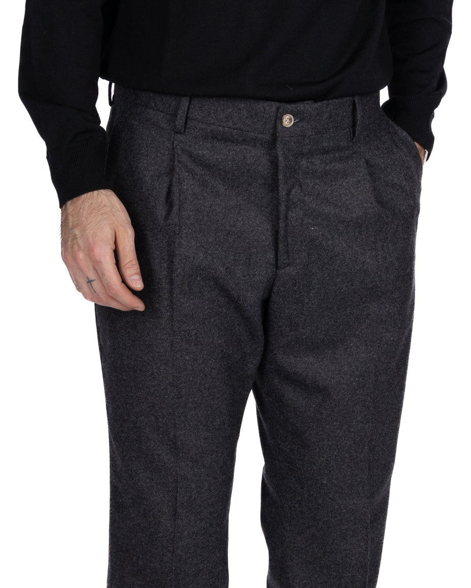 Nikon Charcoal Flannel Trousers